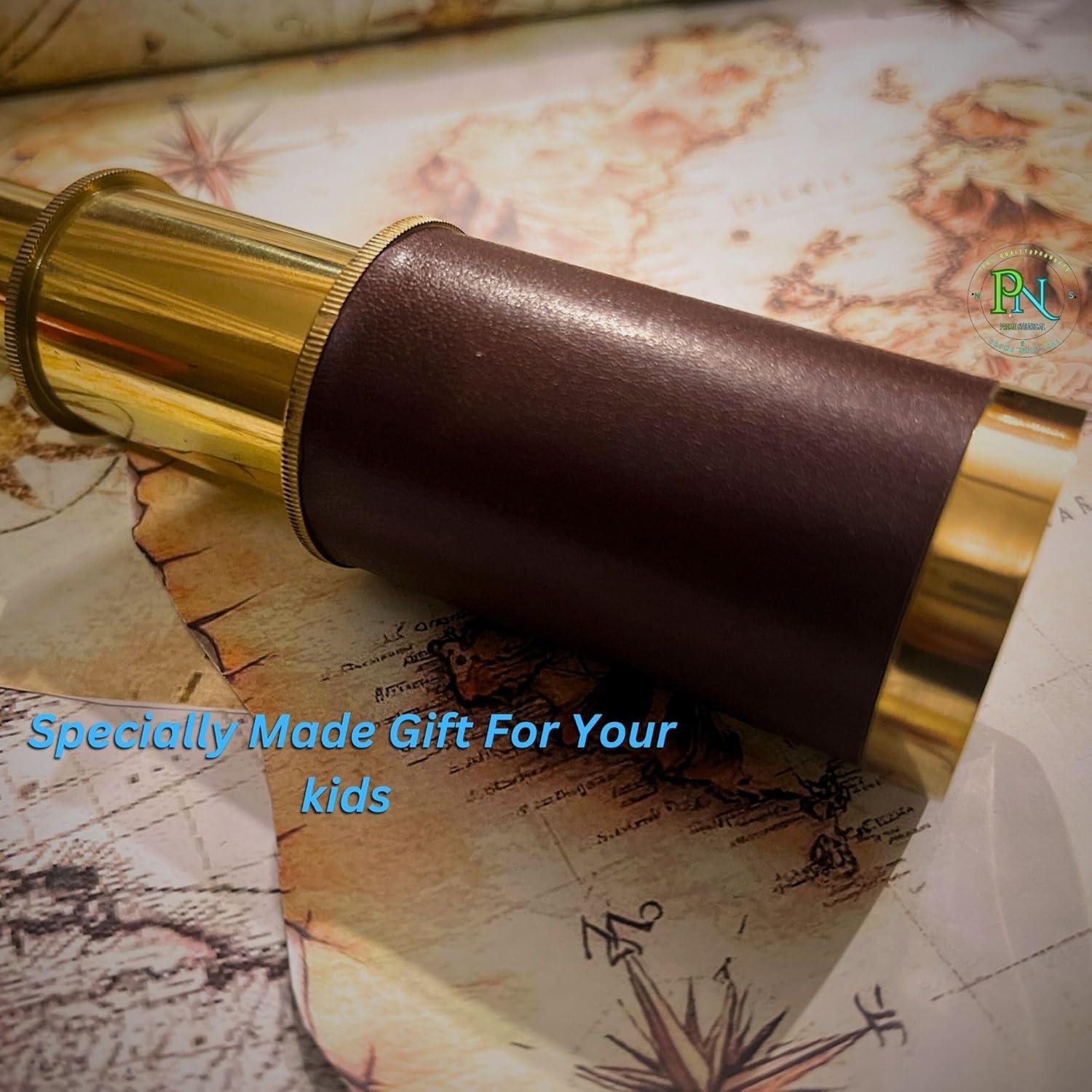 Telescopio de Bronce Plegable Prime Nautical 15 cm