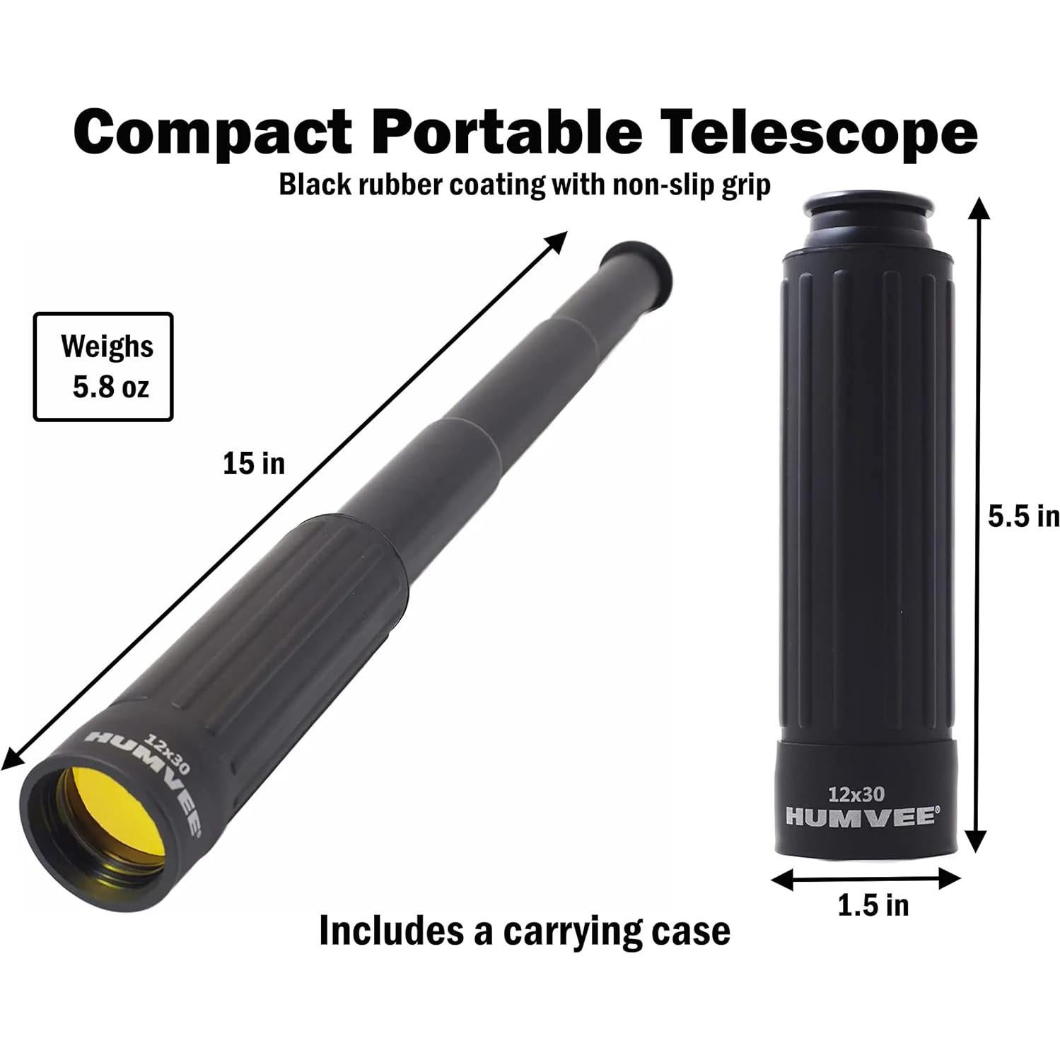 Telescopio Monocular HUMVEE 12x30 para Camping y Caza