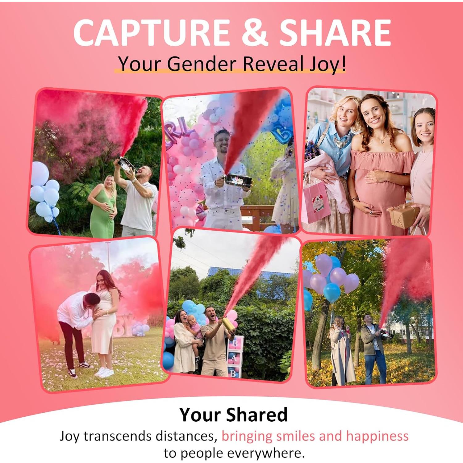 Extintor Revelación de Género Rosa - Lanzador de Polvo 0.73kg