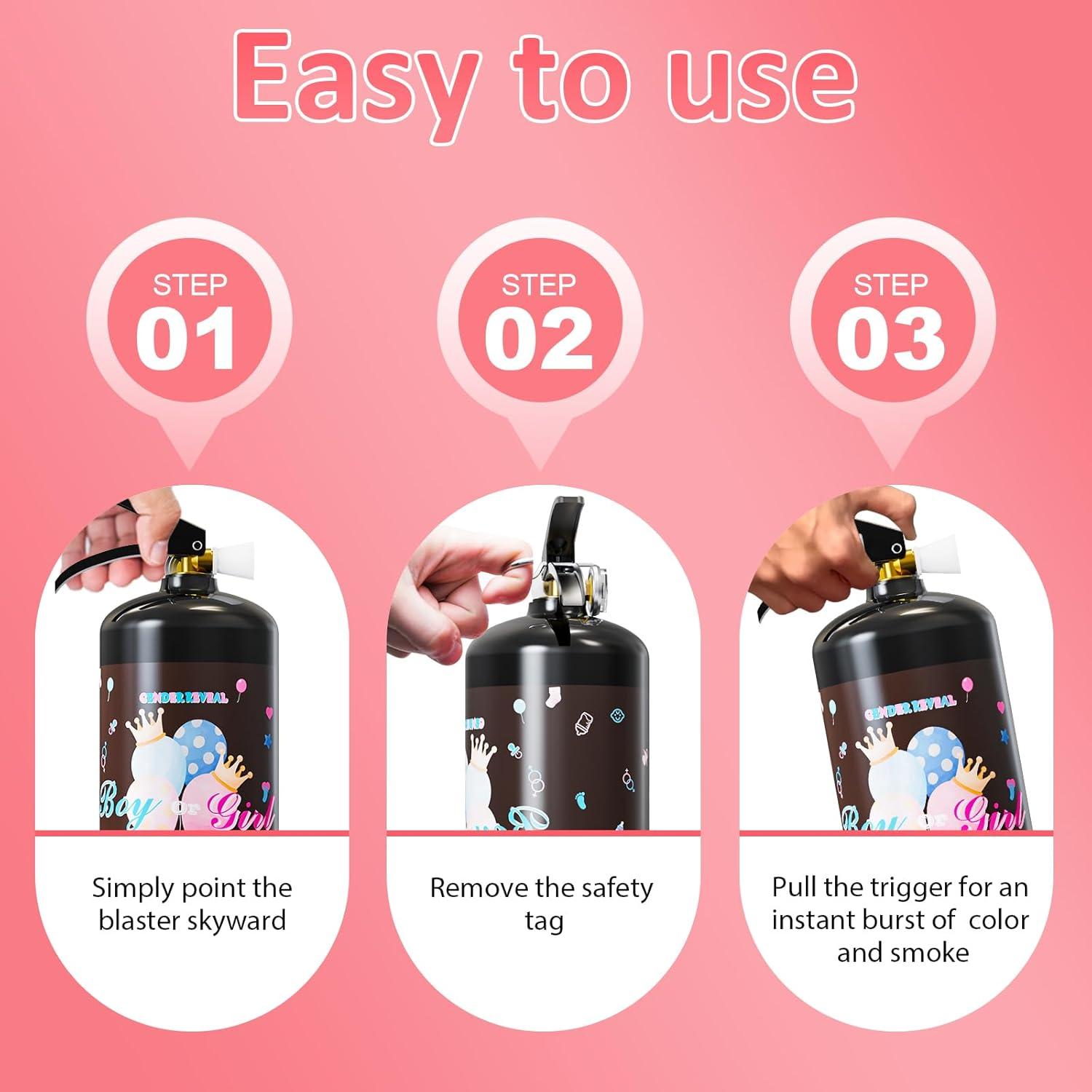 Extintor Revelación de Género Rosa - Lanzador de Polvo 0.73kg