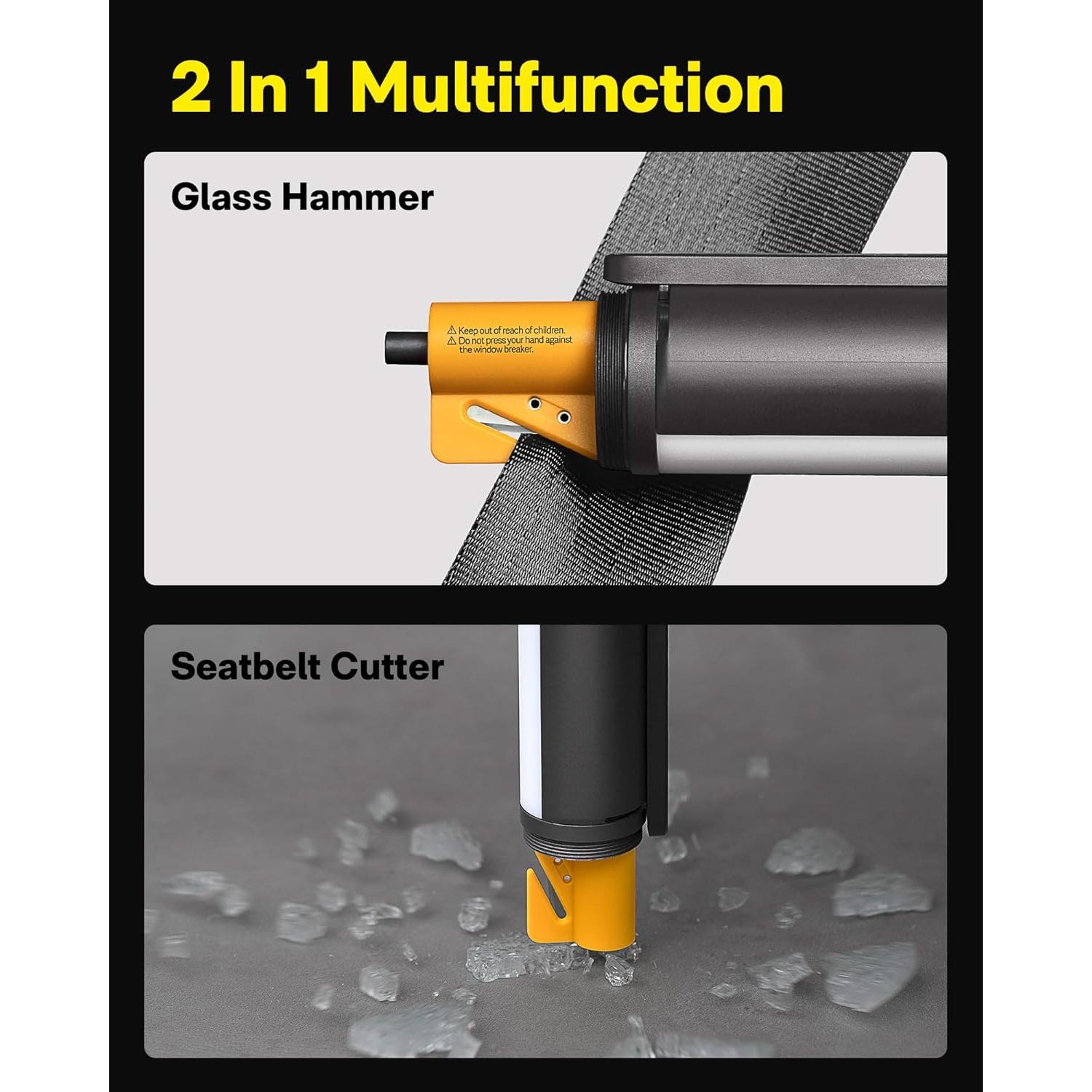 Linterna de Emergencia HOTO 1000 Lúmenes Recargable con Cortador