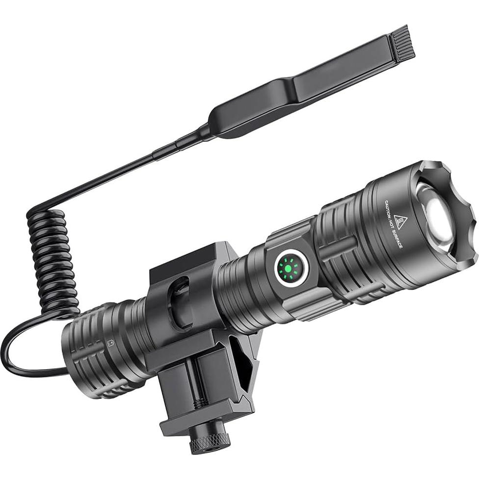 Linterna táctica recargable USB C HaixnFire 6000 lúmenes