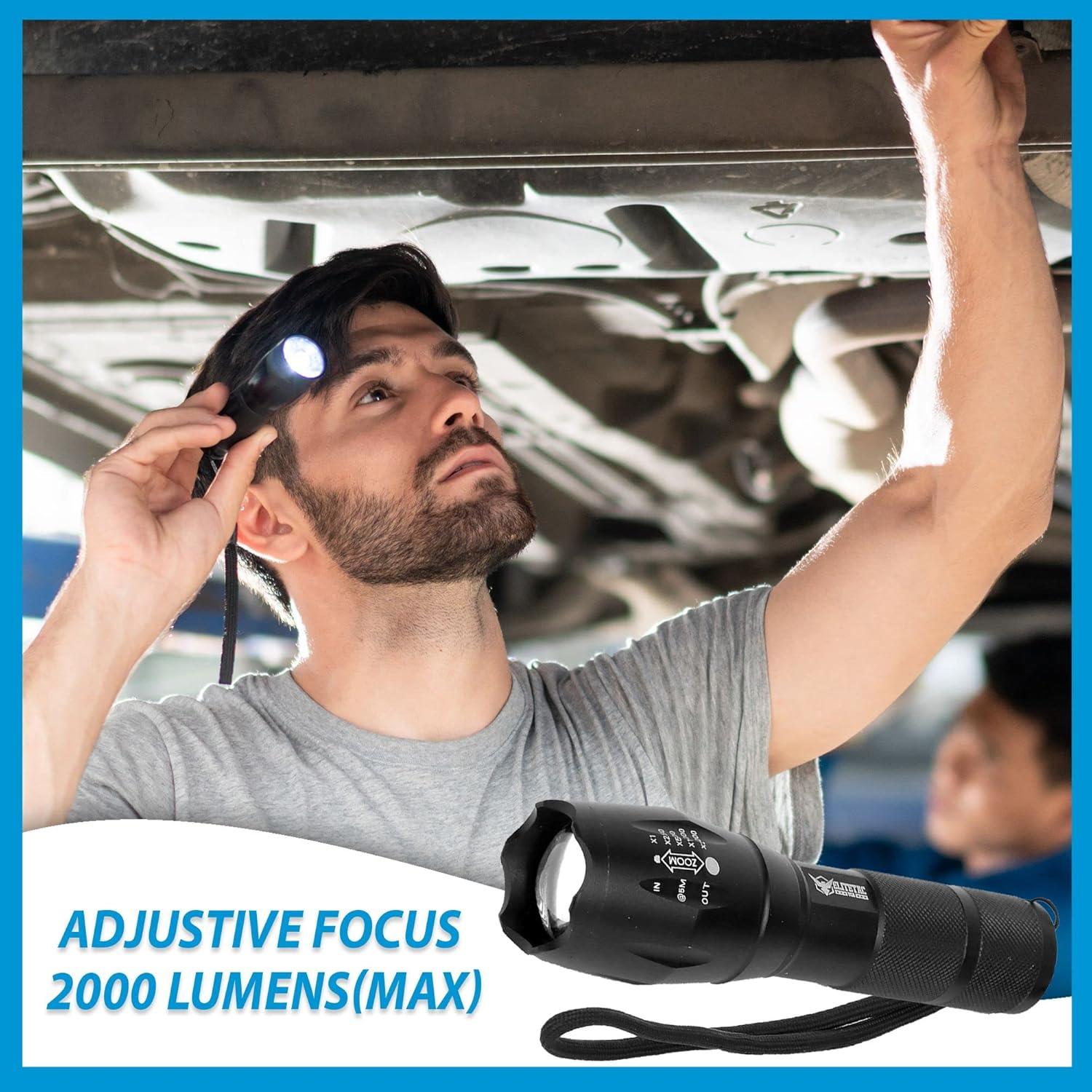 Linterna Táctica Elite Tac 2000 Lúmenes LED 5 Modos