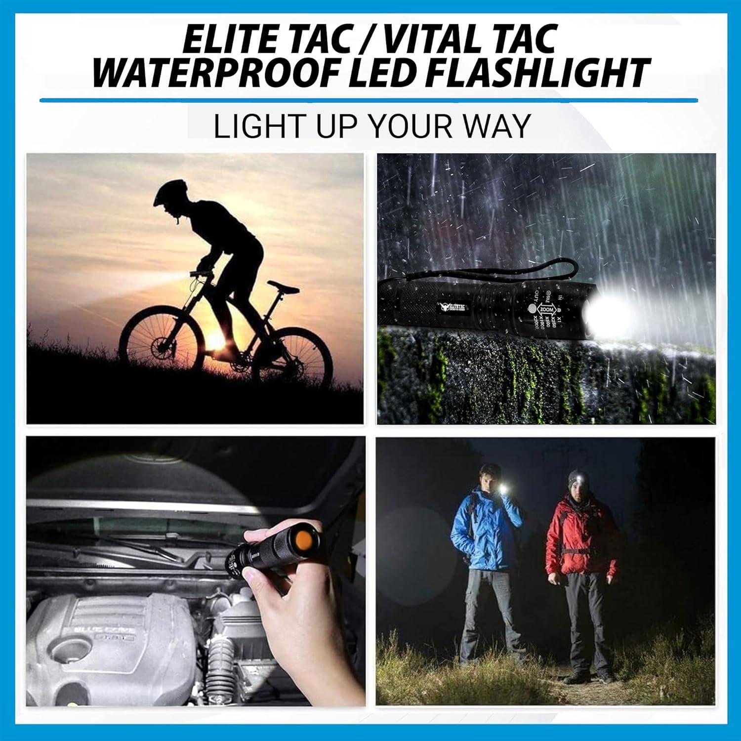 Linterna Táctica Elite Tac 2000 Lúmenes LED 5 Modos