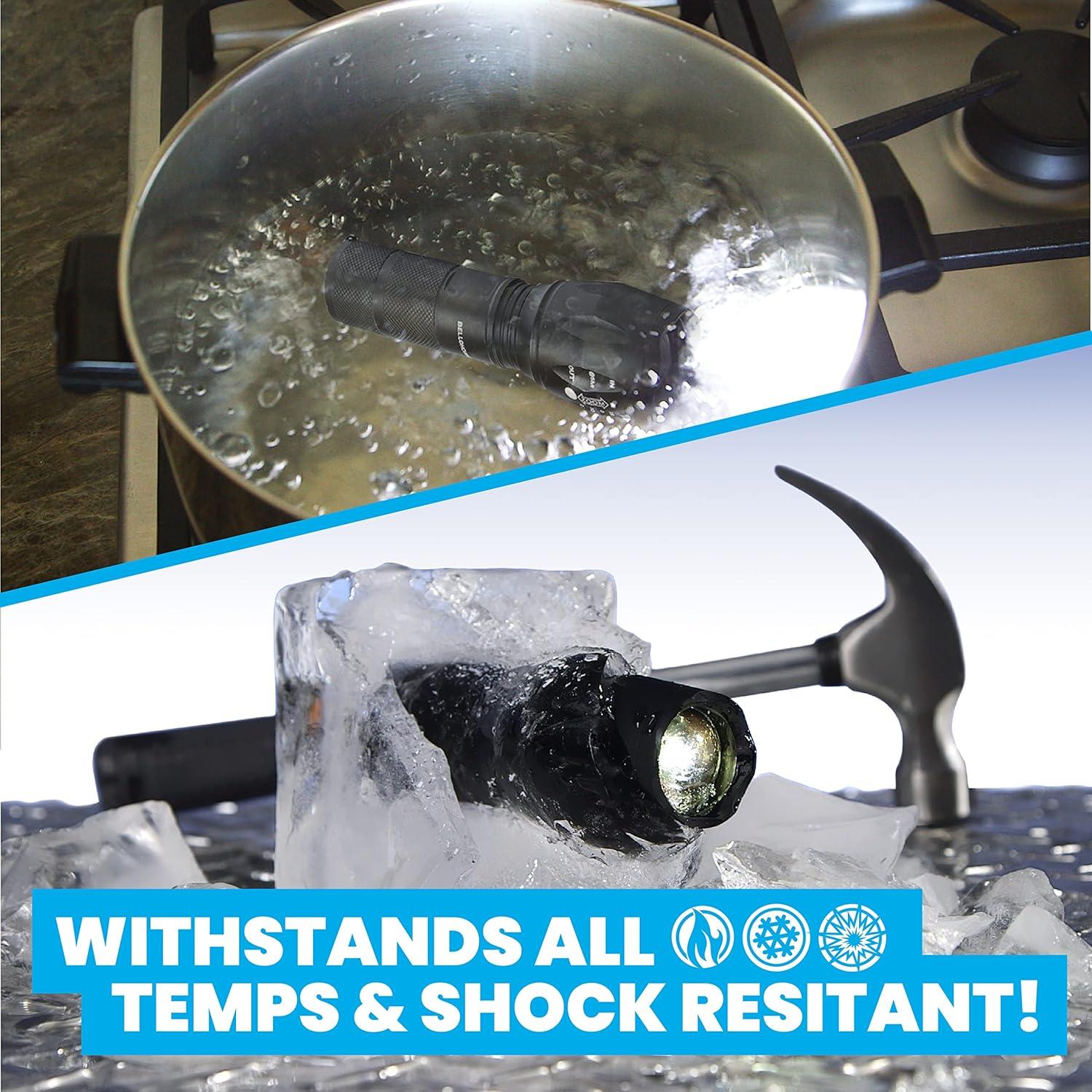 Linterna Táctica TacLight 3 Pk LED Alta Brillo a Prueba de Agua