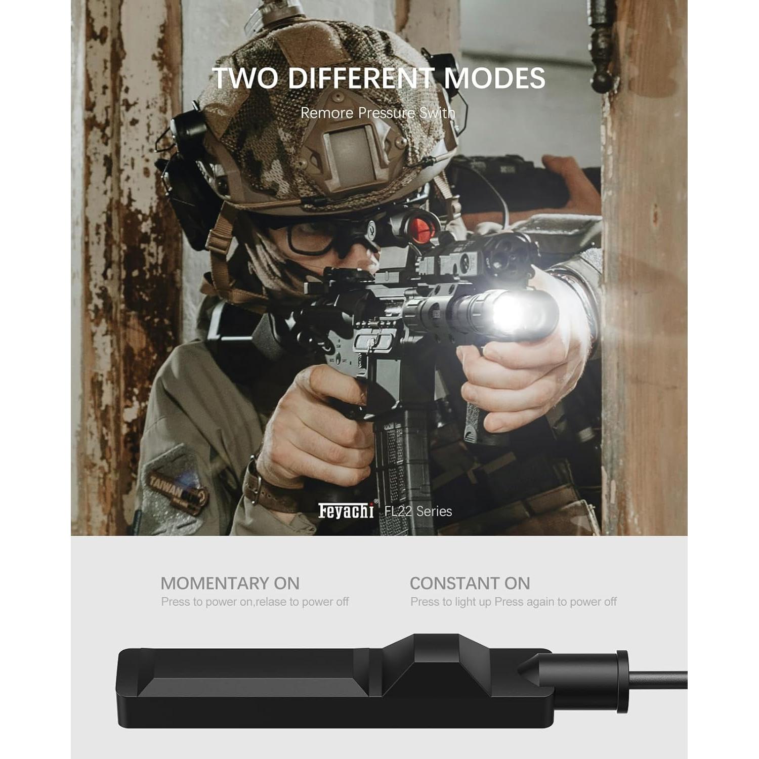 Linterna Táctica Feyachi 1200 Lúmenes LED Impermeable