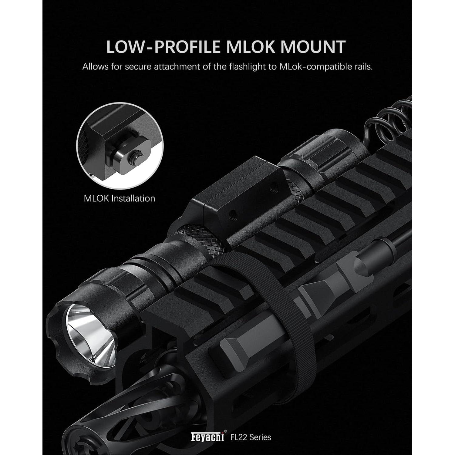 Linterna Táctica Feyachi 1200 Lúmenes LED Impermeable