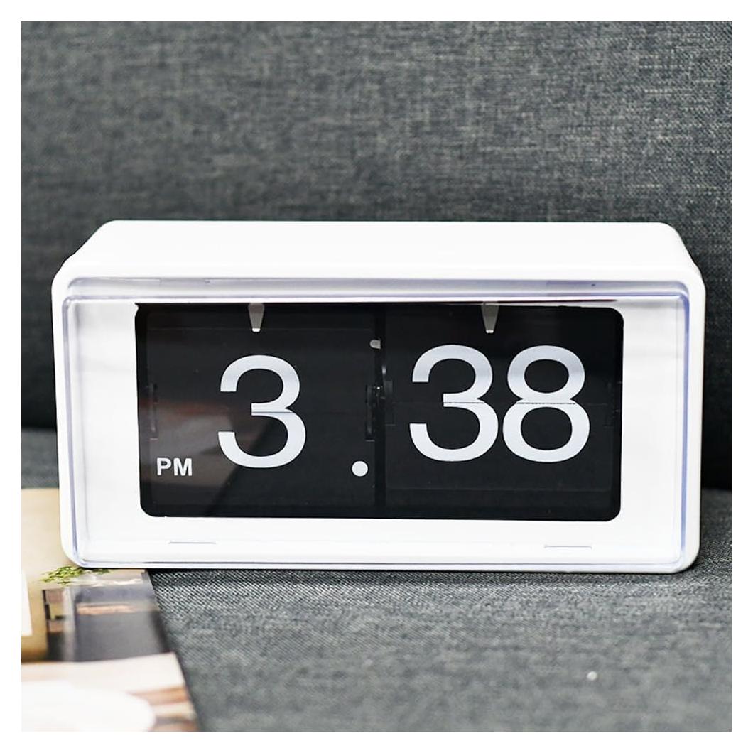 Reloj de Mesa Digital BHning Retro Blanco 19.99 cm