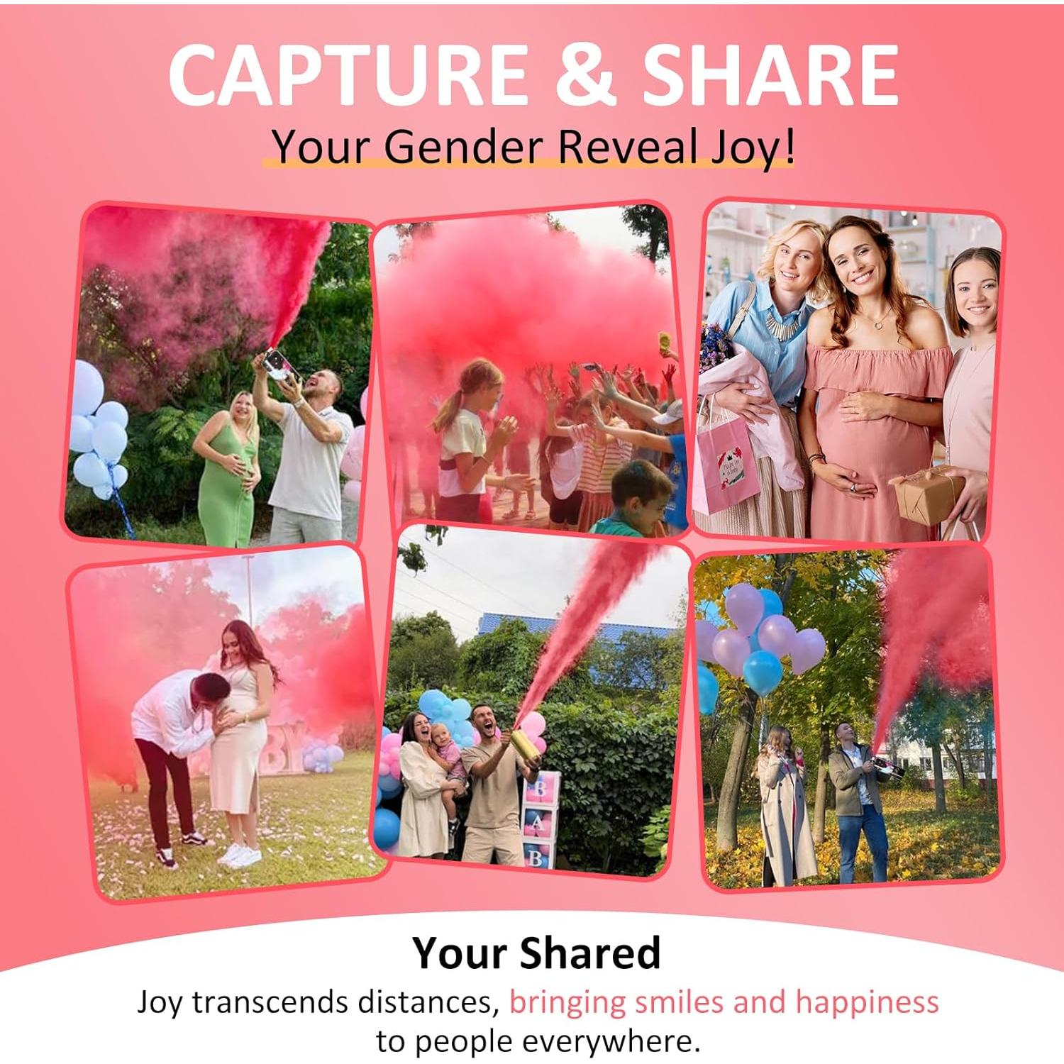 Extintor Revelación de Género Rosa SRG | 2 Paquetes 6.1m