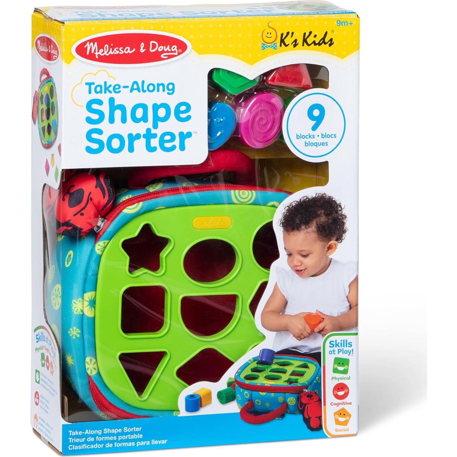Clasificador de Formas Portátil Melissa & Doug K's Kids 9 Bloques