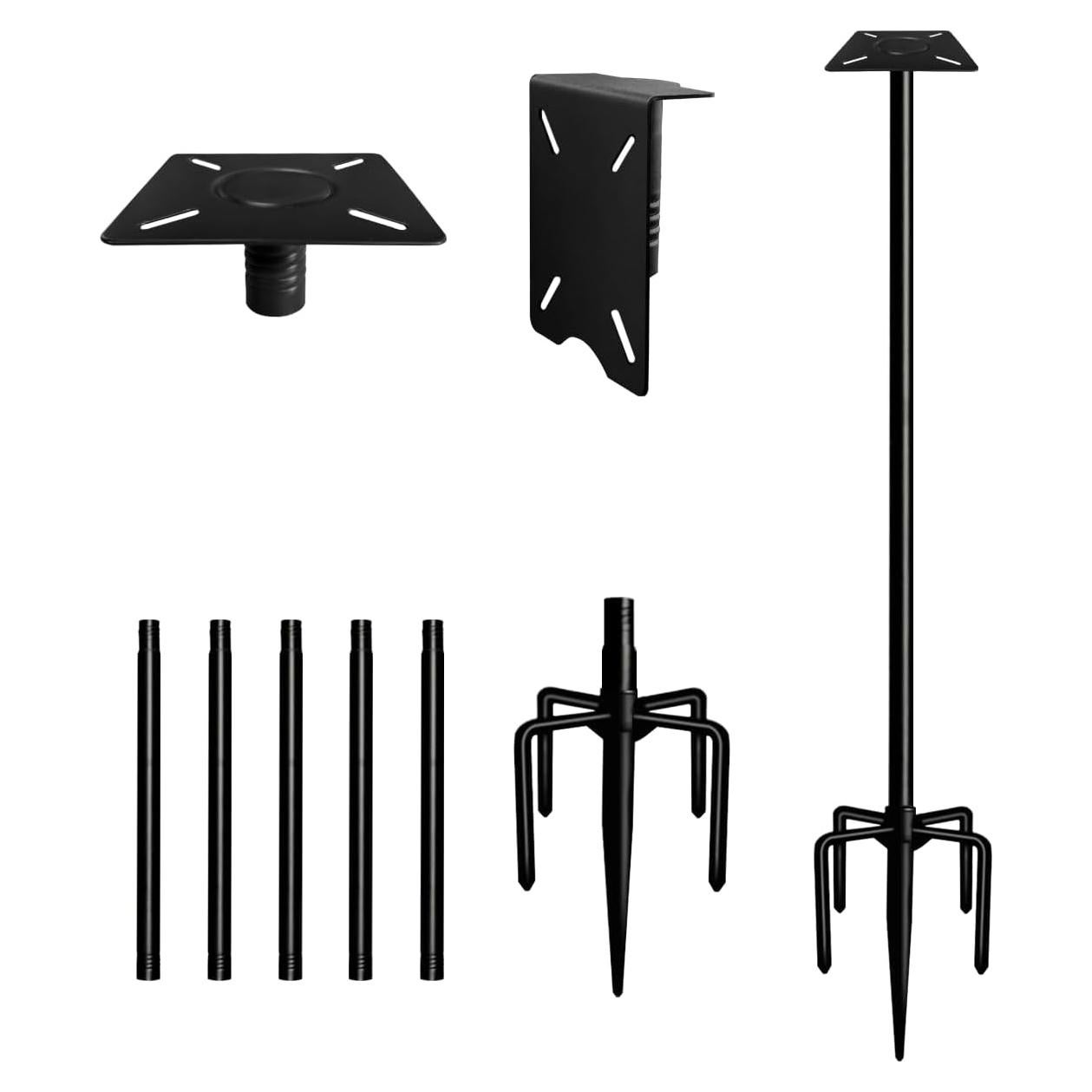 Soporte para Comedero de Aves Ansionsol 2.29m Ajustable Negro