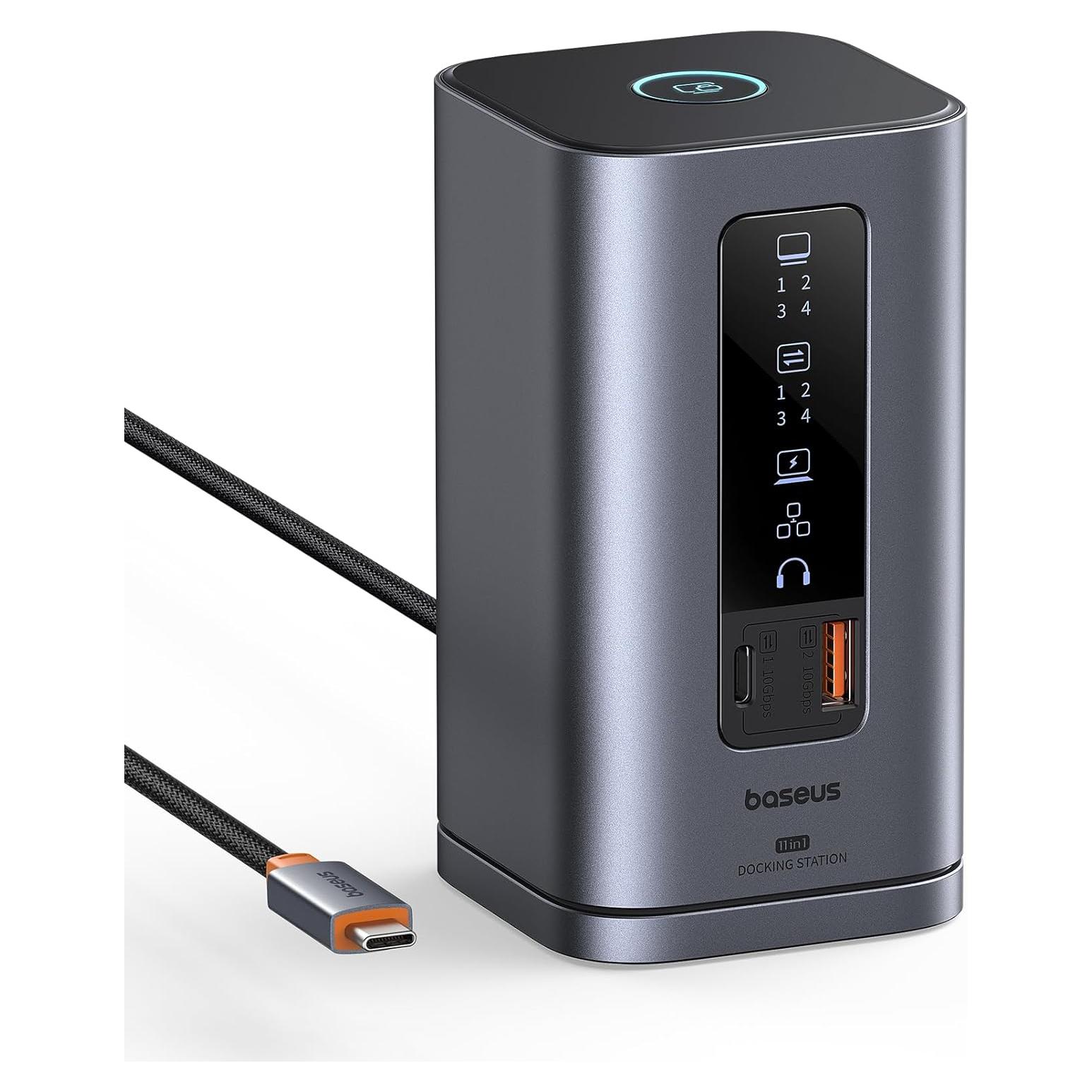 Baseus Estación de Acoplamiento 11 en 1 Triple Pantalla 4K
