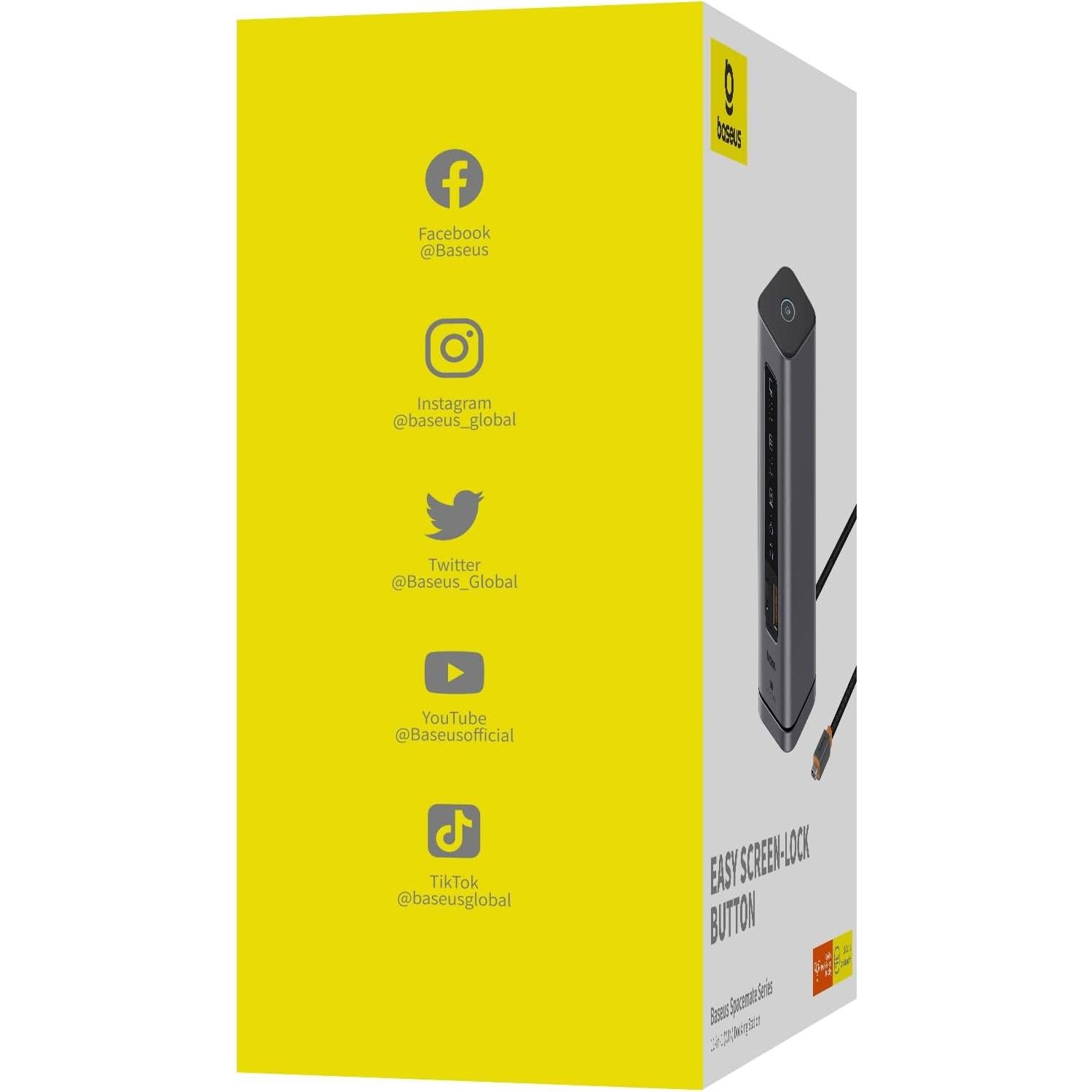 Baseus Estación de Acoplamiento 11 en 1 Triple Pantalla 4K