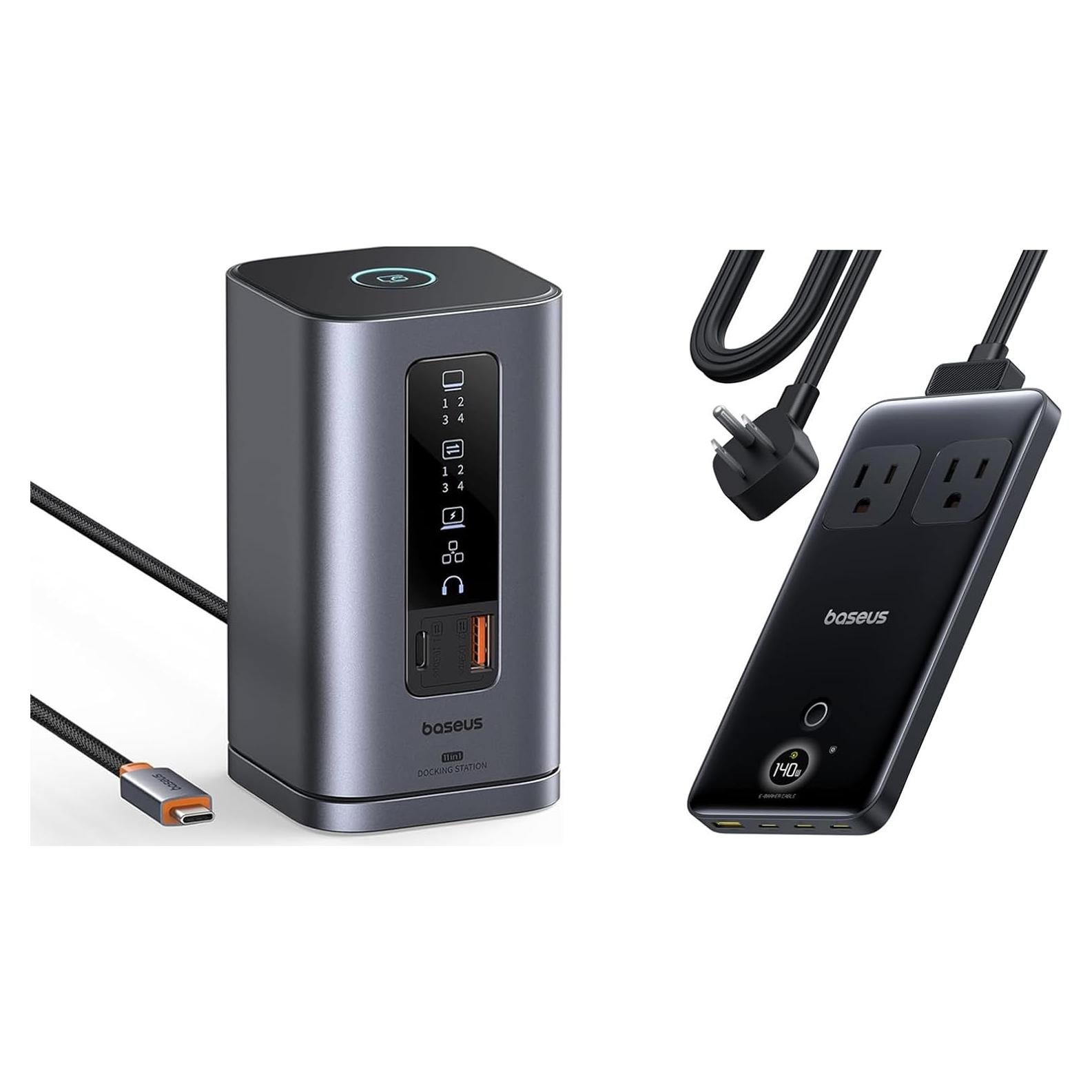 Baseus Estación de Acoplamiento 11 en 1 + Regleta USB C 6 en 1