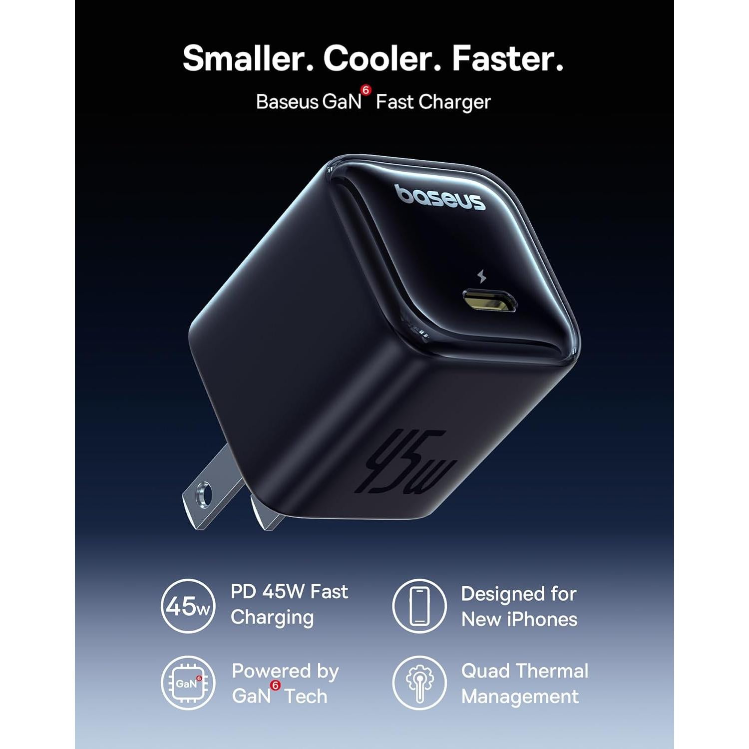 Baseus Estación de Acoplamiento 11 en 1 + Cargador USB-C 45W