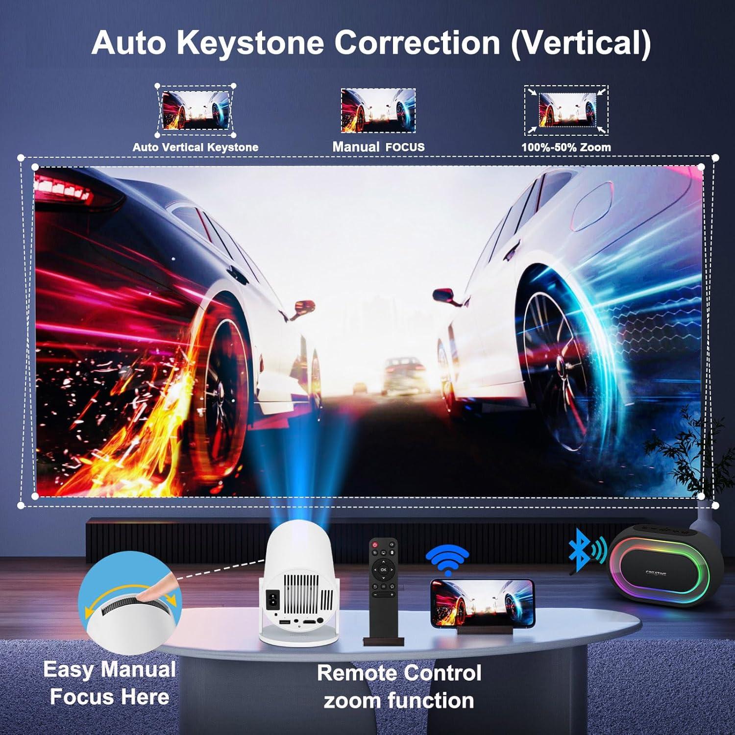 Mini Proyector DCHAV HY300 Pro WiFi Bluetooth 720p 4K