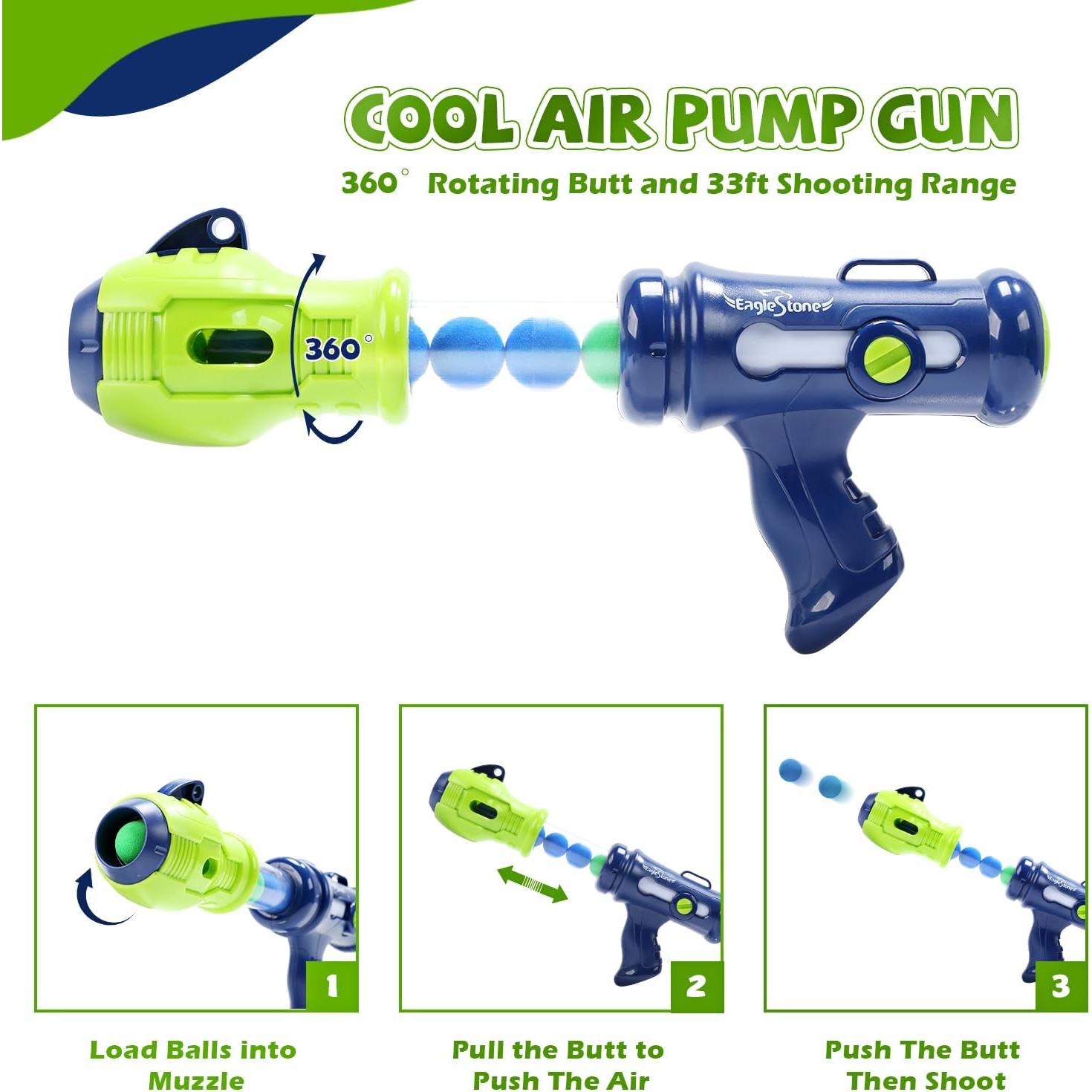 Juego de Tiro Dinosaurio EagleStone con 2 Pistolas y 48 Pelotas