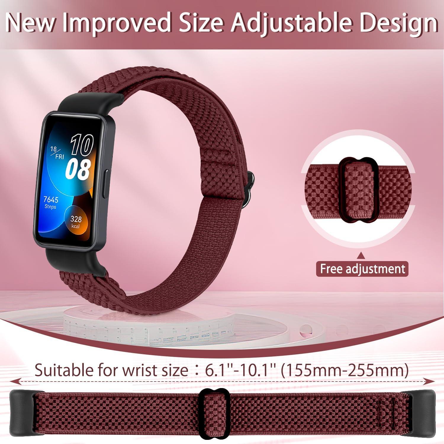 Paquete 2 Bandas Elásticas Nylon Relting para Huawei Band 8/9/10