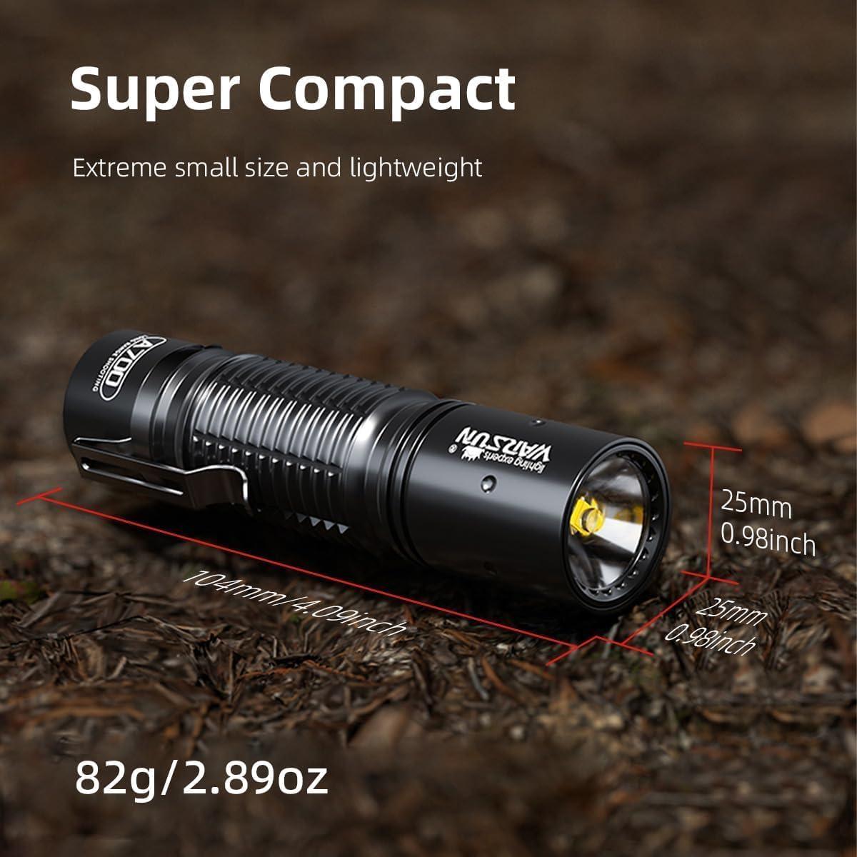 Mini Work Light, Small Flashlight Rechargeable, Pocket led Flashlight, Compact Flashlight, 700LM with Type-C Charging, LED Flashlight, for Work, Daily Use, Emergency, Night Walk
