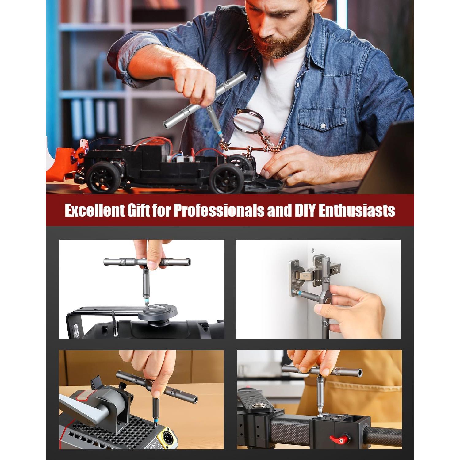 Juego de Destornilladores Magnéticos 24 en 1 Hoiuter