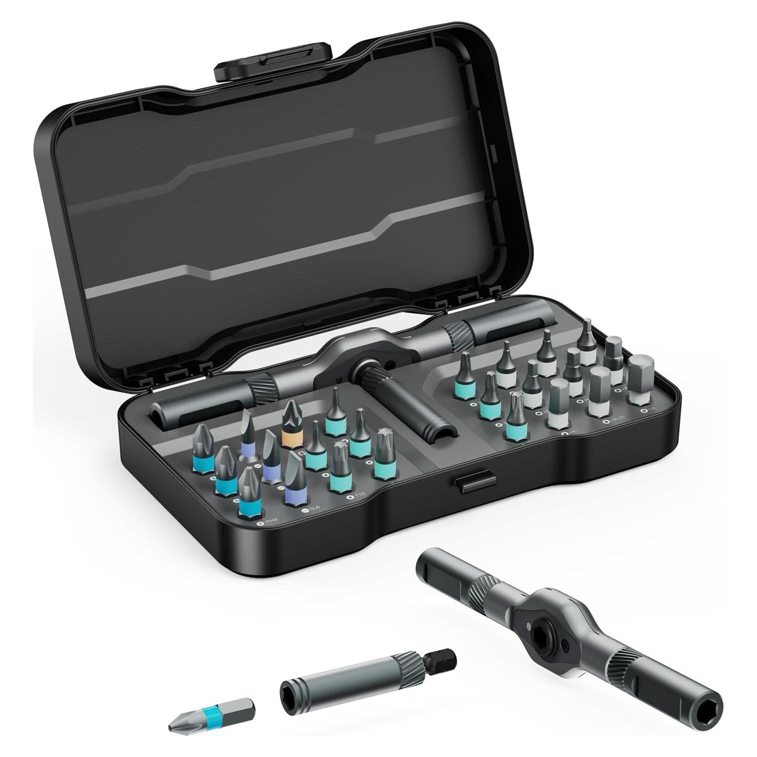 Juego de Destornilladores 24 en 1 Bomivoi con Mango Magnético