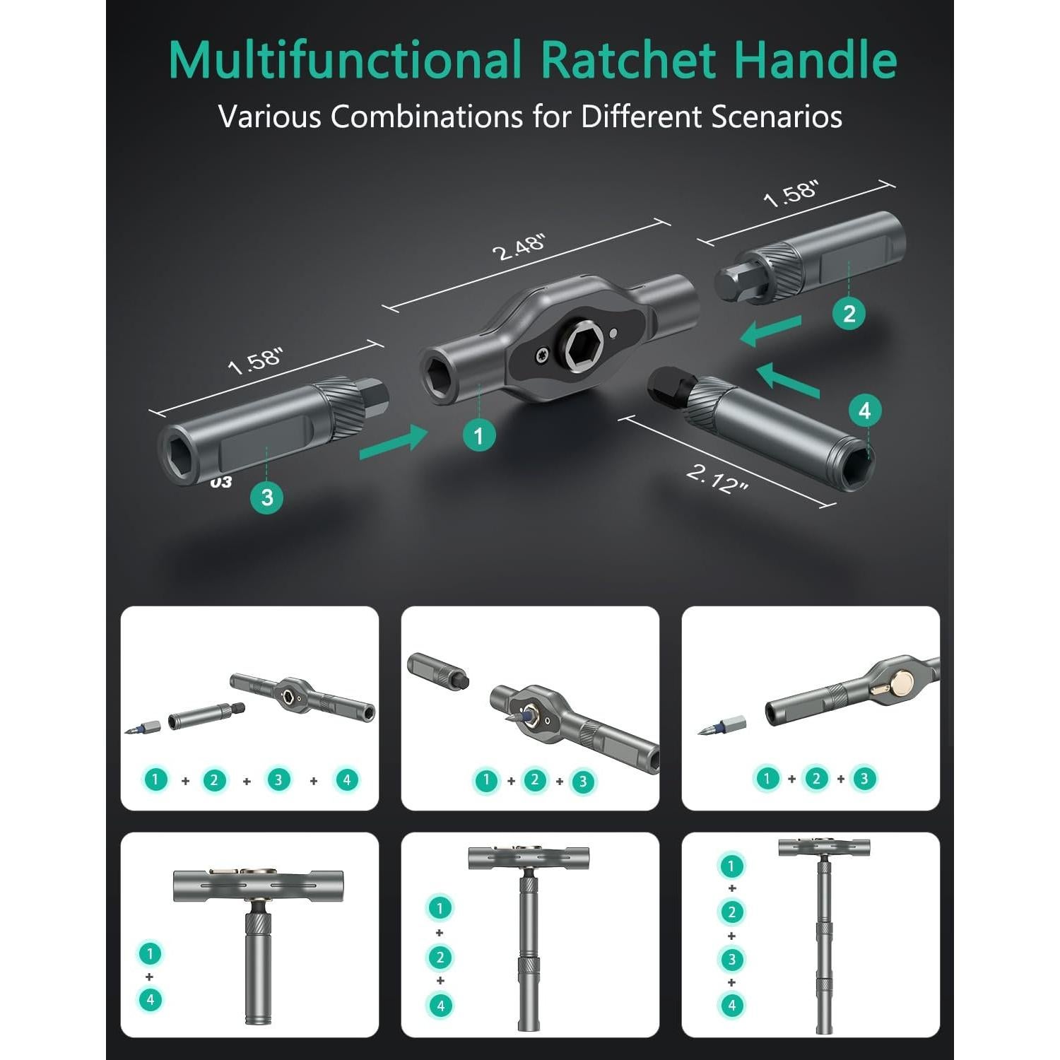 Kit de Destornilladores de Carraca ORIA 24 en 1 Magnéticos