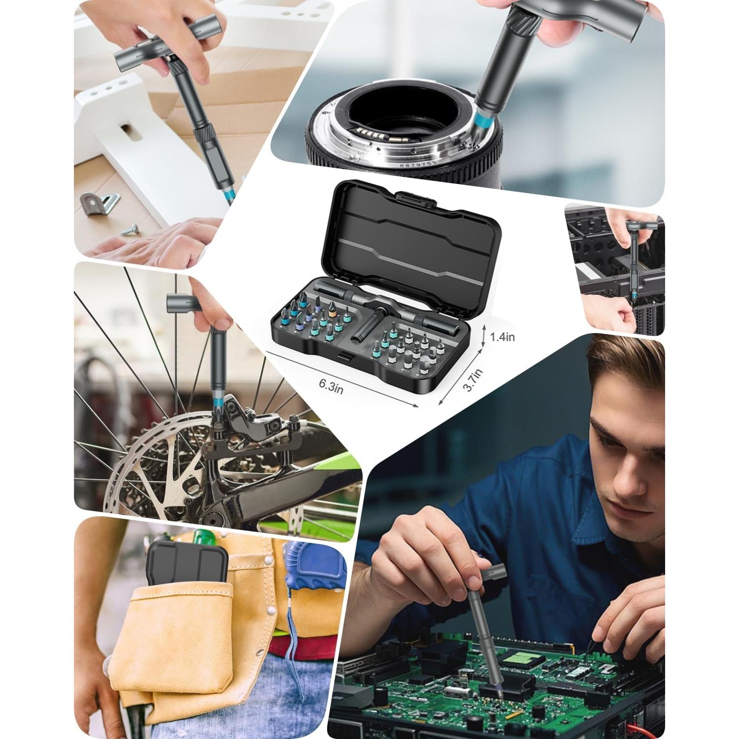 Kit de Destornilladores de Carraca ORIA 24 en 1 Magnéticos