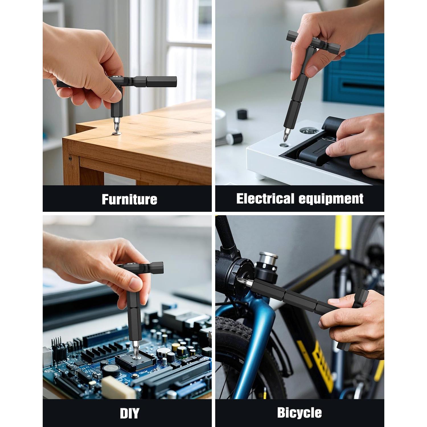 Juego de Destornilladores Magnéticos 24 en 1 Homiyteck