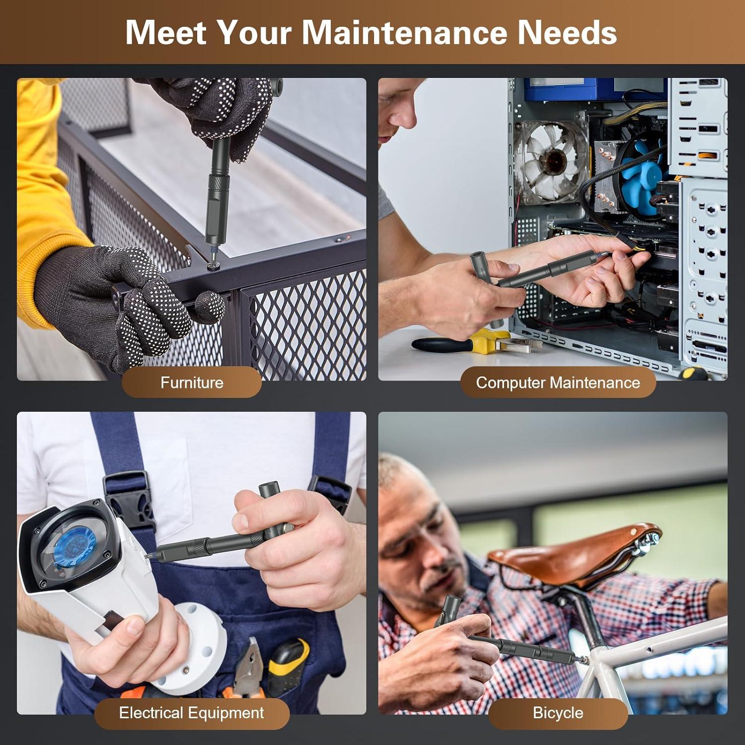 Juego de Destornilladores Magnéticos 42 en 1 Bomivoi