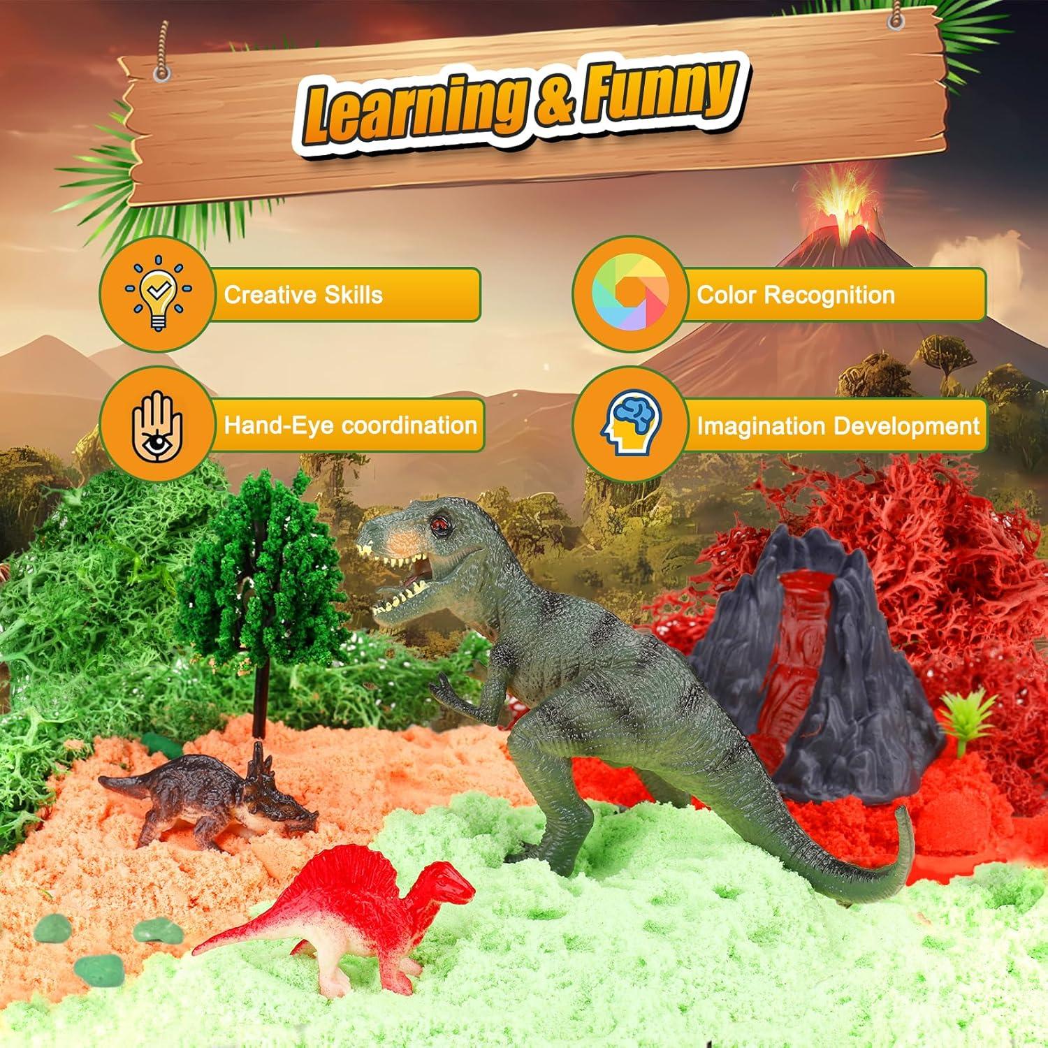 Kit de Terrario de Dinosaurios 7july - Luz Nocturna LED