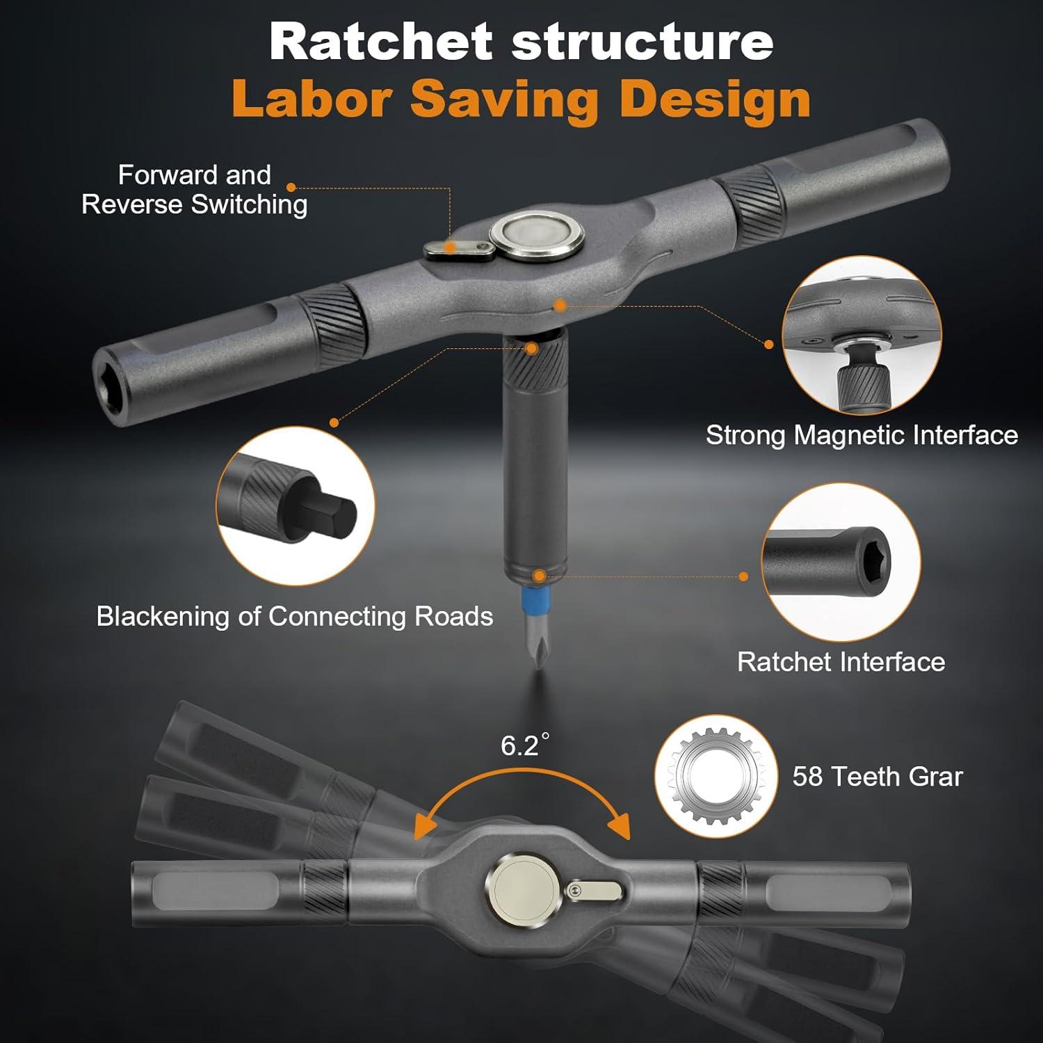 THINKWORK Juego de Destornilladores 42 en 1 Magnético