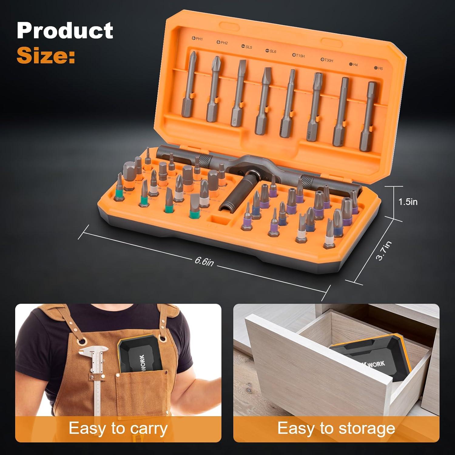 THINKWORK Juego de Destornilladores 42 en 1 Magnético