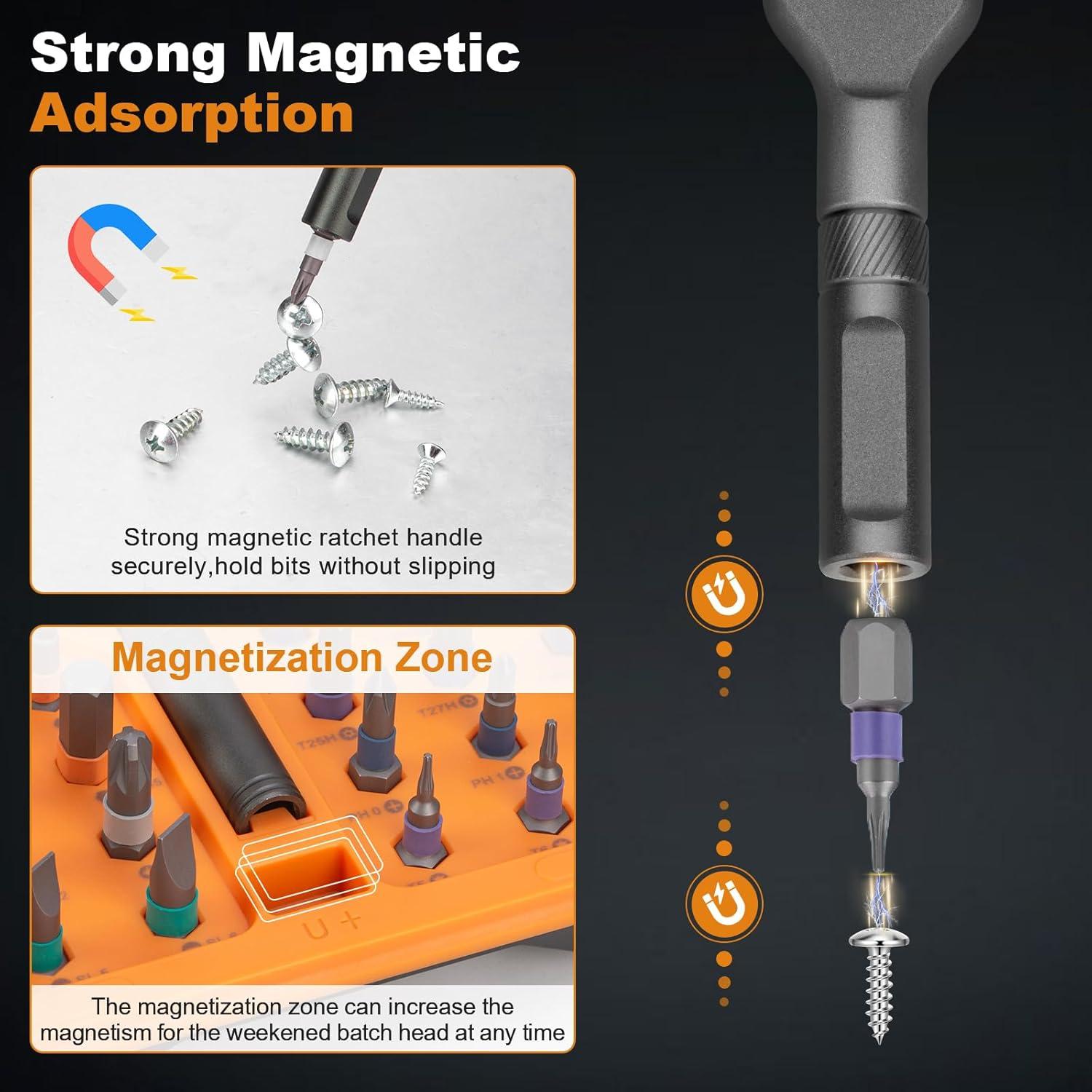 THINKWORK Juego de Destornilladores 42 en 1 Magnético