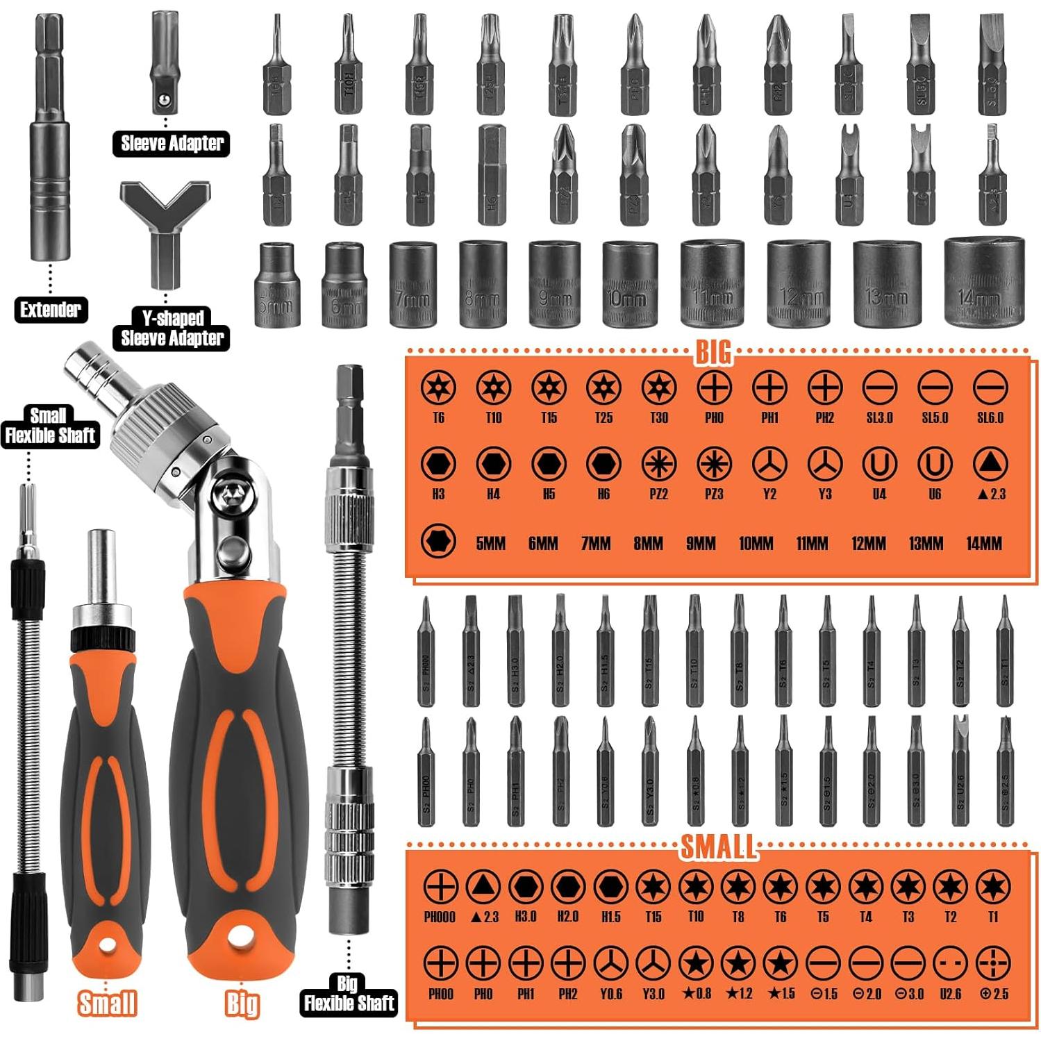 Juego de Destornilladores BTEC 68 en 1 con Estuche