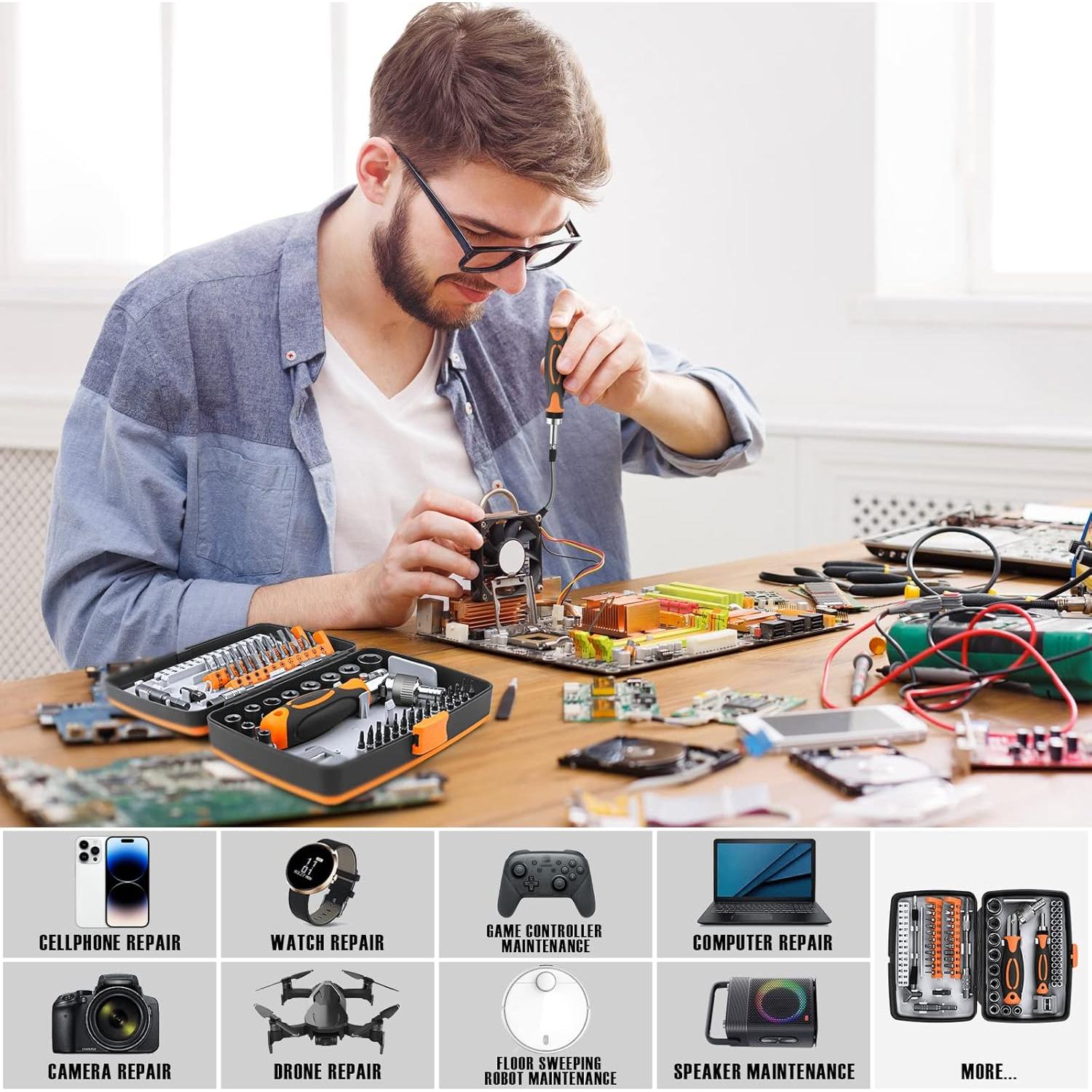 Juego de Destornilladores BTEC 68 en 1 con Estuche