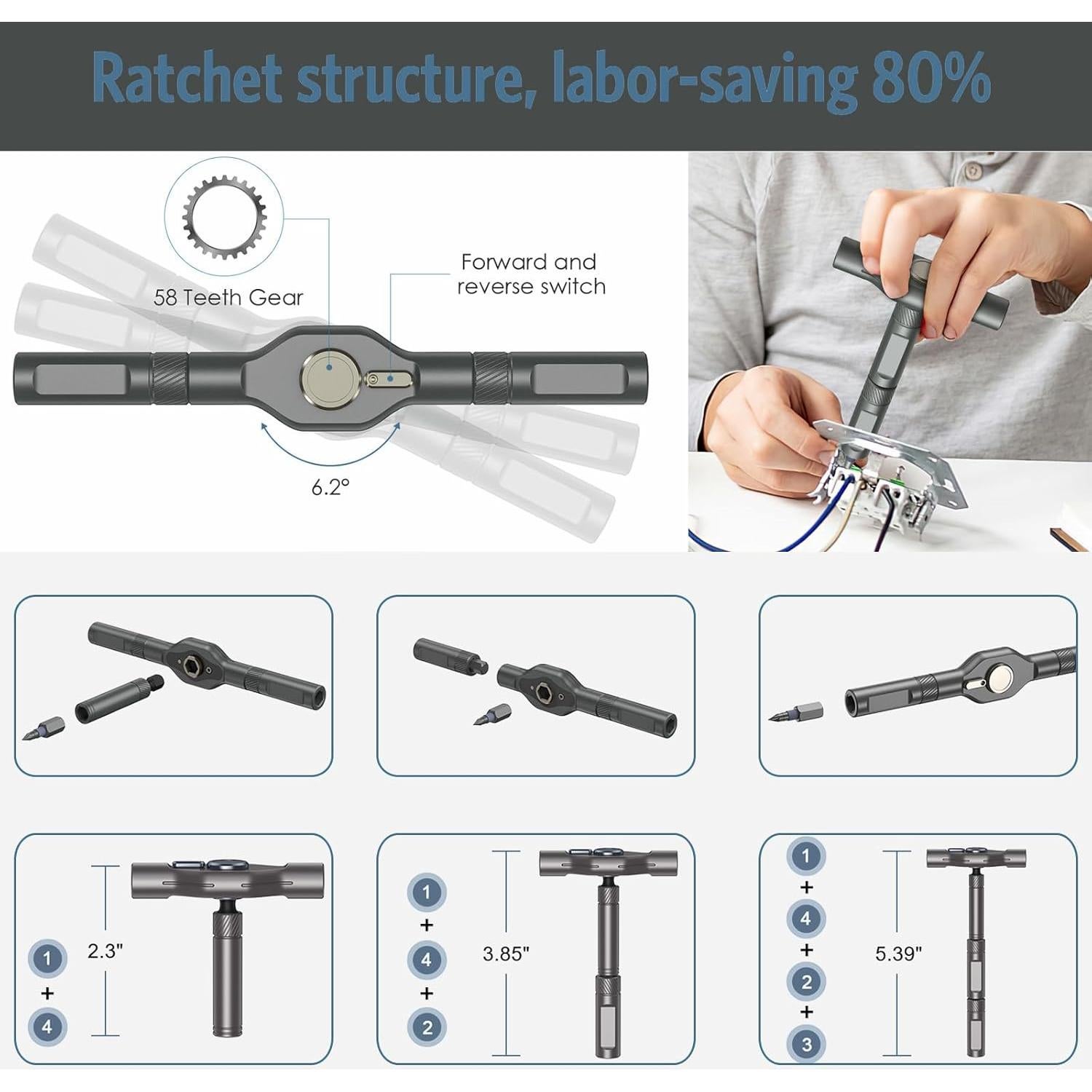 Juego de Destornilladores Magnéticos 42 en 1 Ankilo