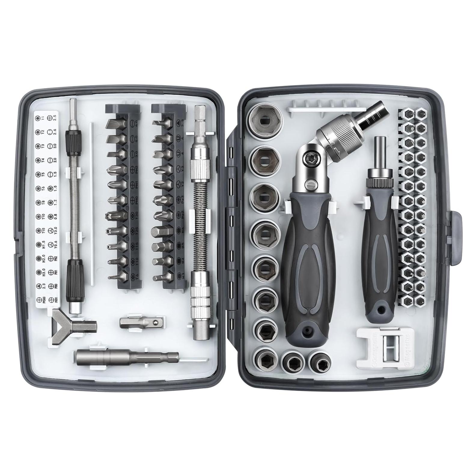 Juego de Destornilladores 68 en 1 KeenWise, Acero, 0.99 kg