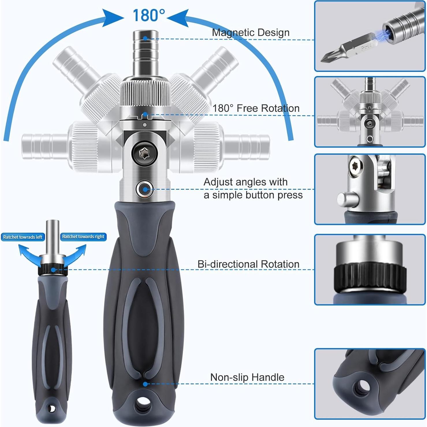 Juego de Destornilladores 68 en 1 KeenWise, Acero, 0.99 kg