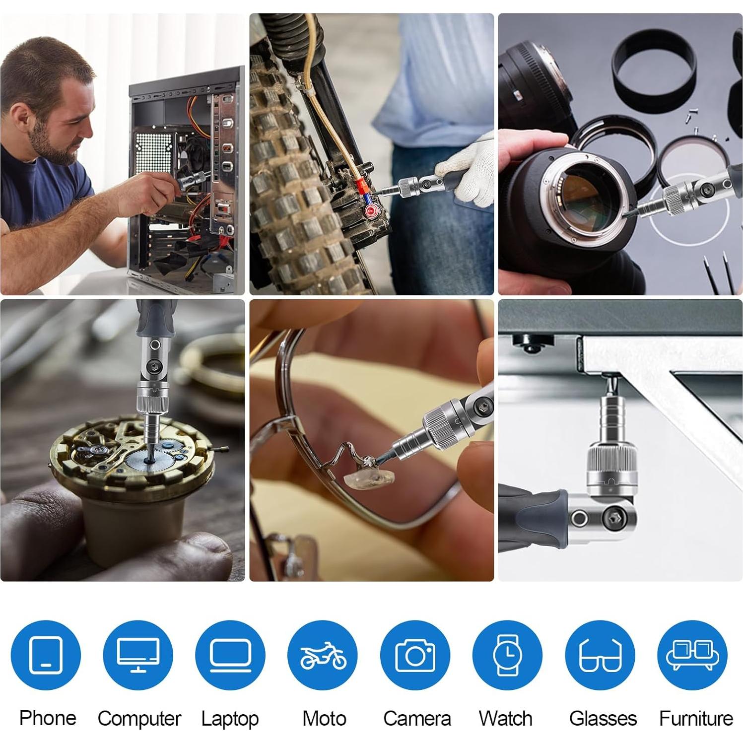 Juego de Destornilladores 68 en 1 KeenWise, Acero, 0.99 kg