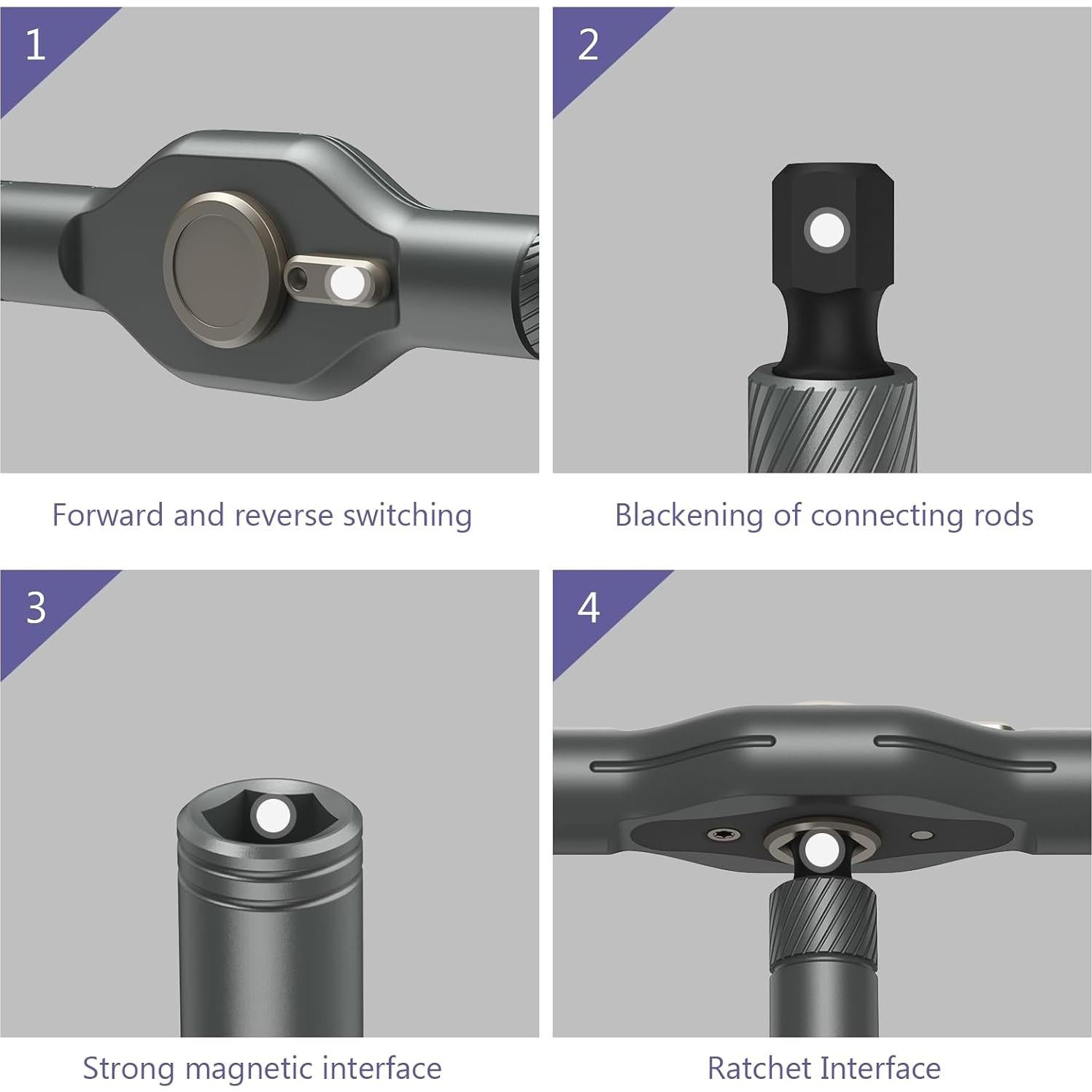 Juego de Destornilladores Magnéticos JXTZ 42 en 1 con Mango de Carraca