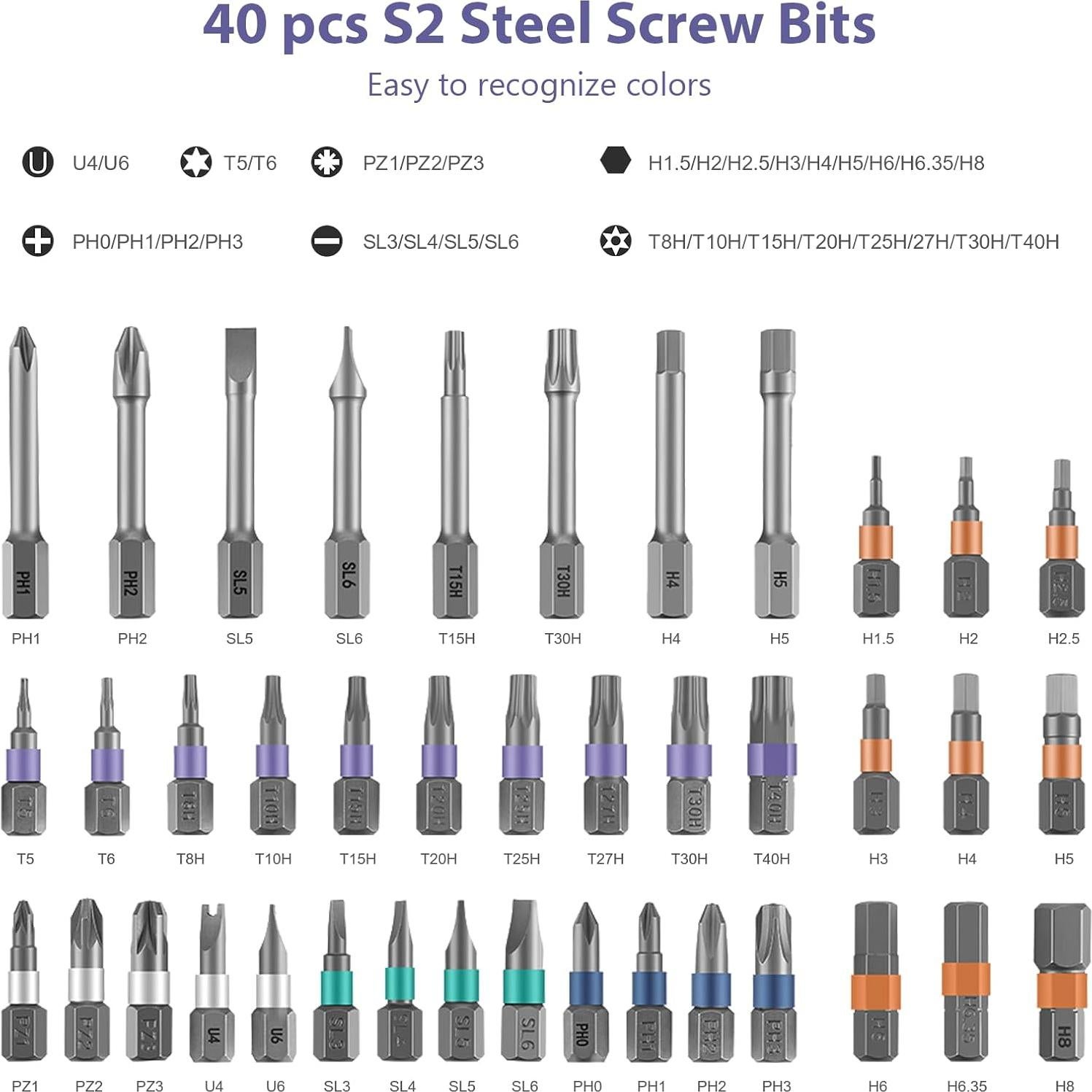Juego de Destornilladores Magnéticos JXTZ 42 en 1 con Mango de Carraca