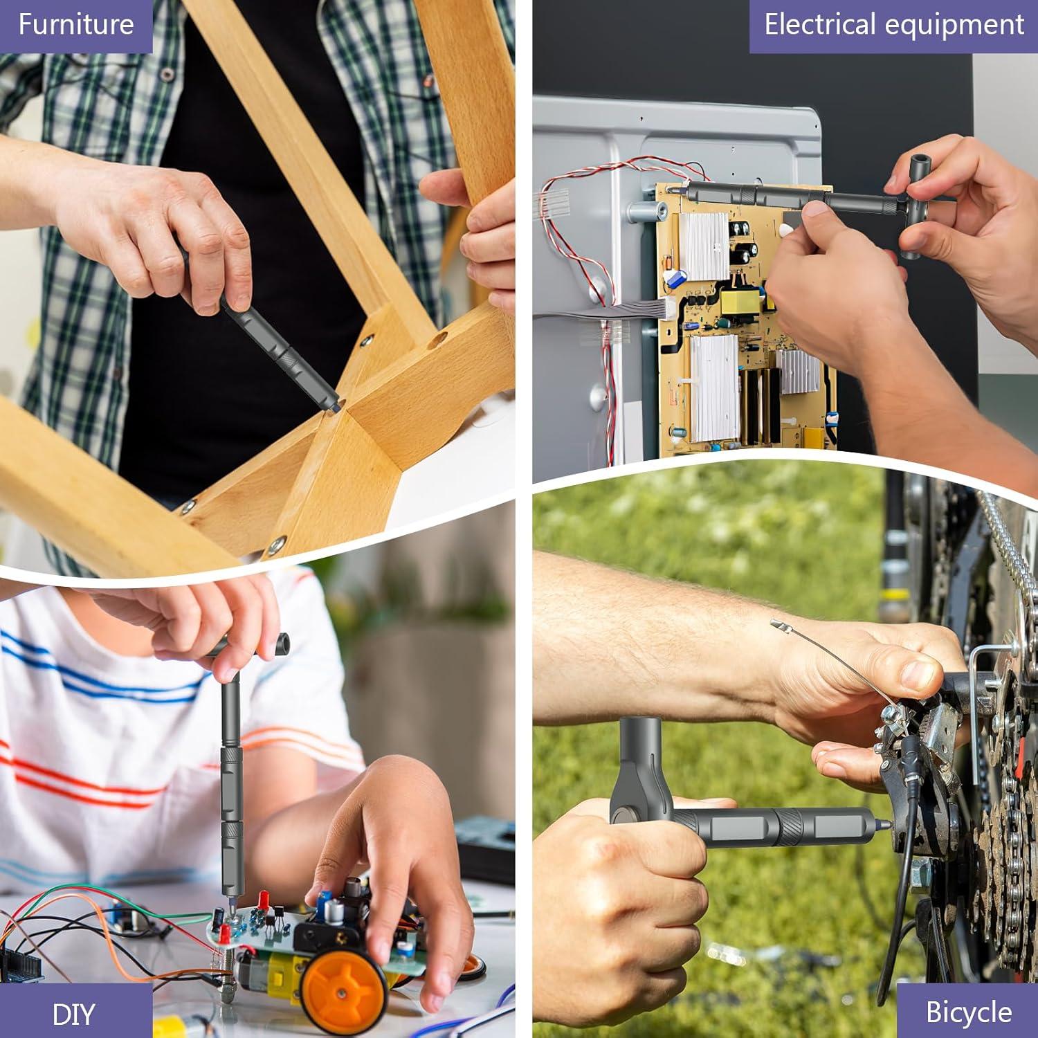 Juego de Destornilladores Magnéticos JXTZ 42 en 1 con Mango de Carraca