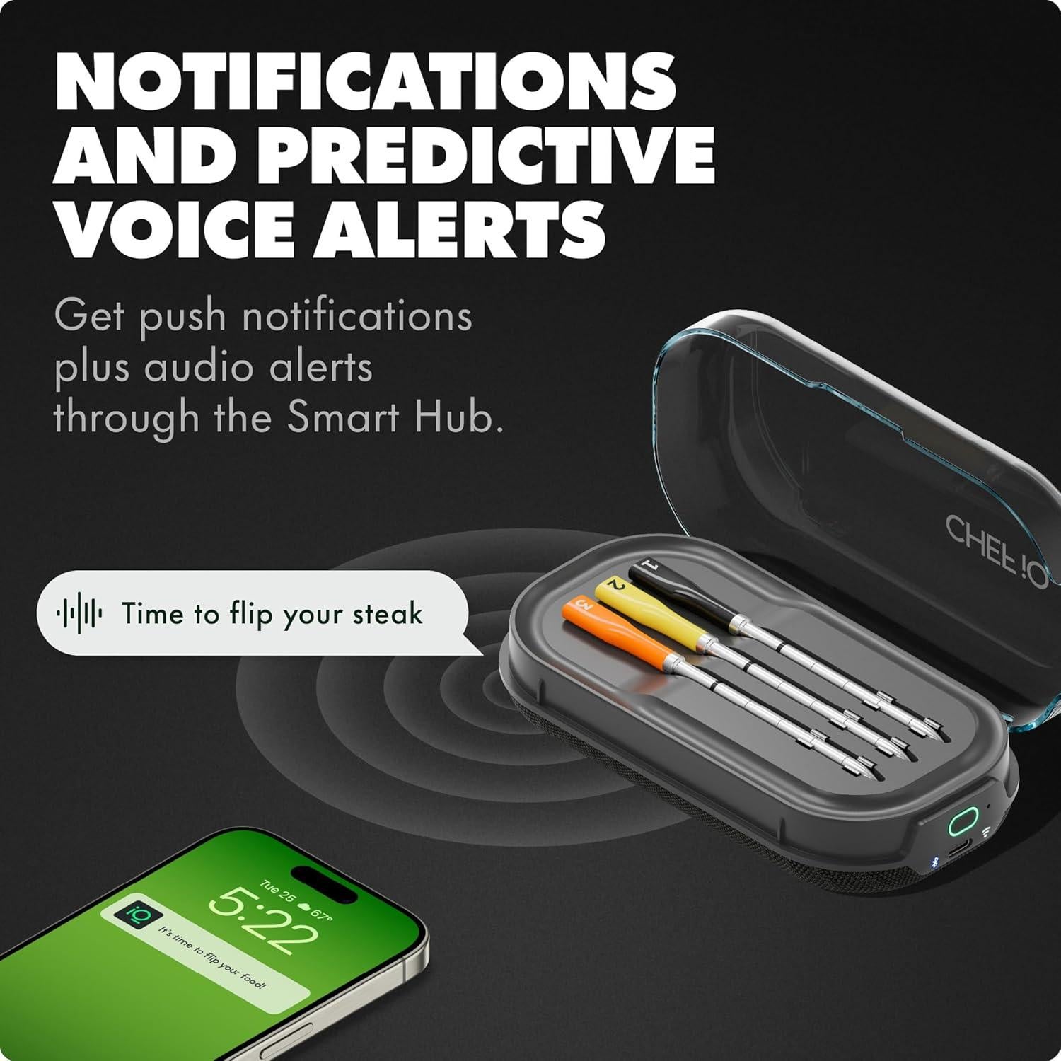 Termómetro de Carne Inalámbrico CHEF iQ Sense 3 Probes