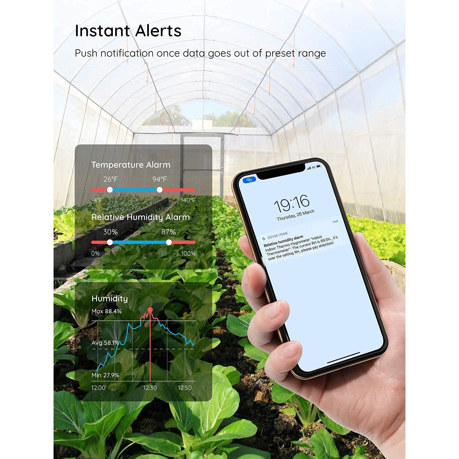 Higrómetro Termómetro Govee H5075 Bluetooth 3" Negro