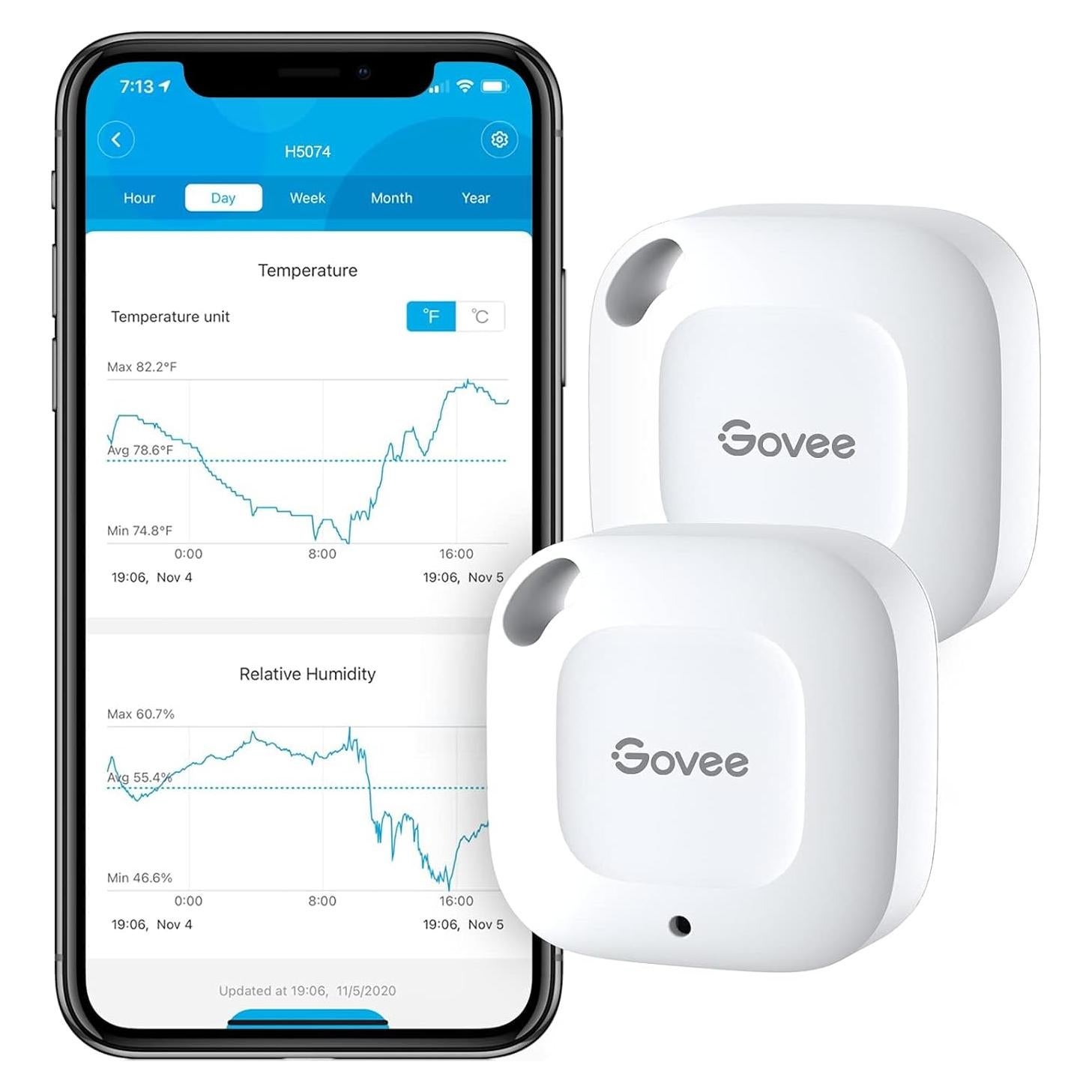 Higrómetro Termómetro Bluetooth Govee H5074 Mini 2 Piezas