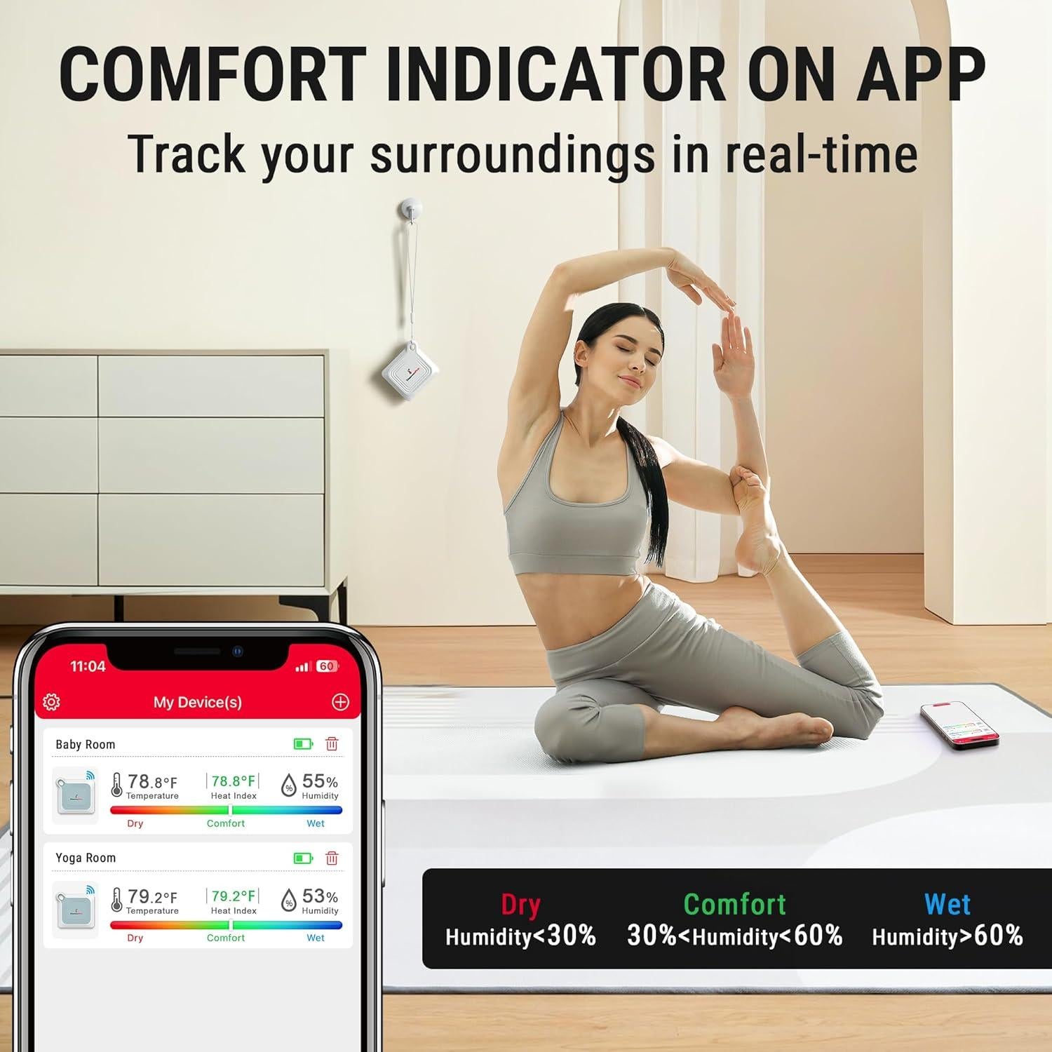 Termómetro e Higrómetro Bluetooth ThermoPro TP351 79.83m