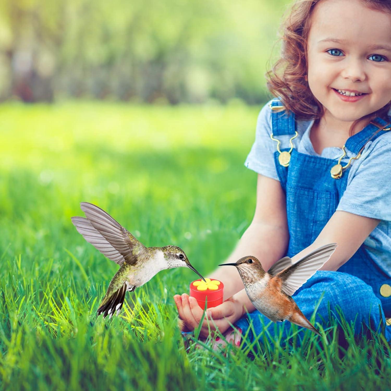 Paquete de 4 alimentadores de colibrí PiiSheou rojos