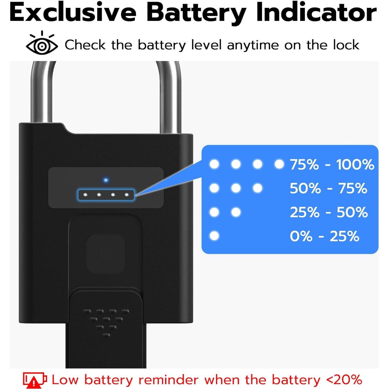 Candado Biométrico eLinkSmart HJ-P11BF con Bluetooth y Llave