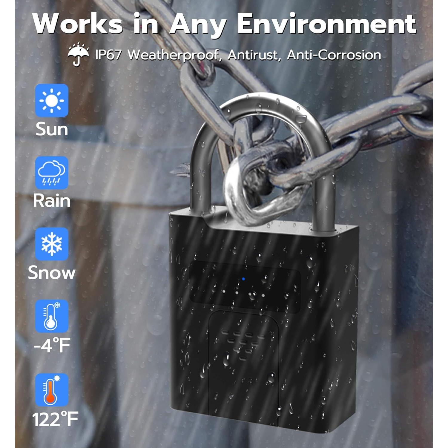 Candado Biométrico eLinkSmart HJ-P11BF con Bluetooth y Llave