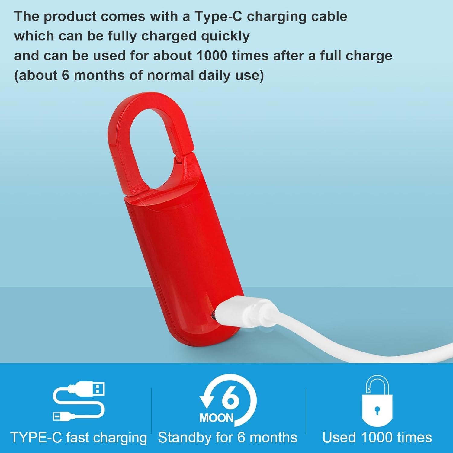 Candado Biométrico Decruil Huella Dactilar Recargable Negro